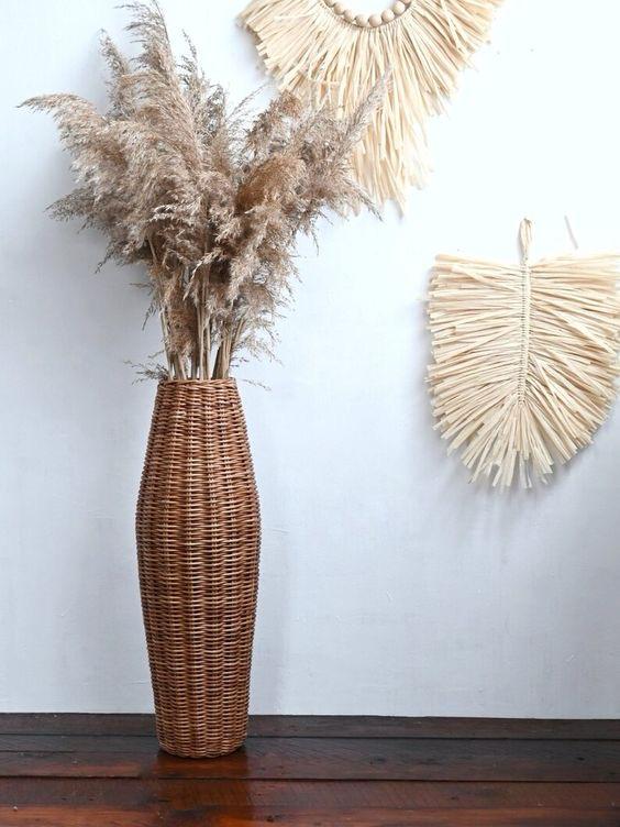 Rattan Vase