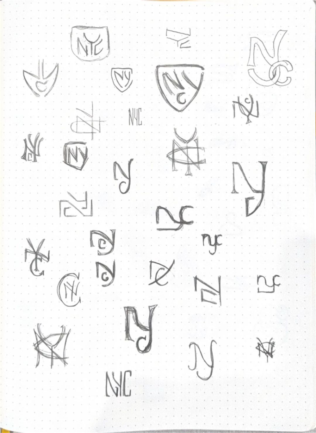 Nyc, hand-drawn sketches from Drew's sketchbook