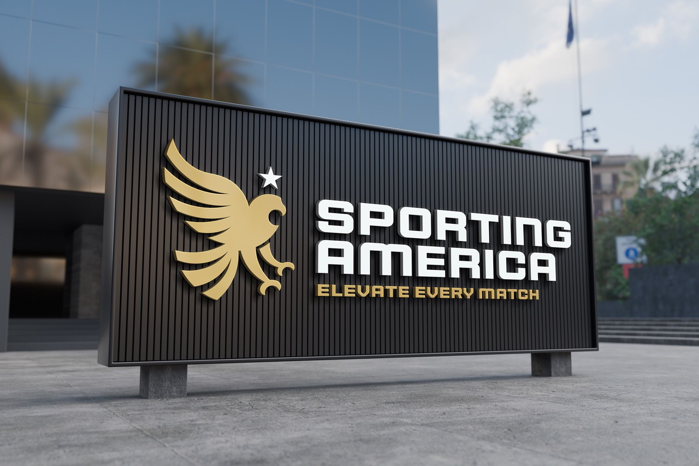 Sporting America, Sporting America Building Sign Mockup