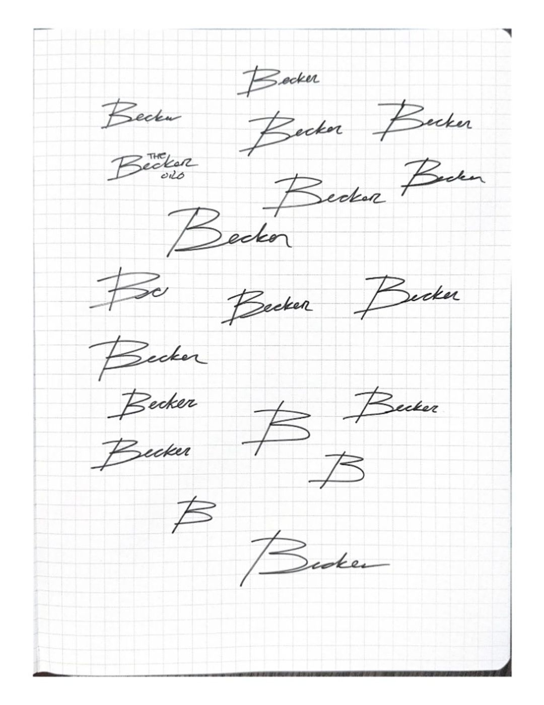Becker org, hand-drawn sketches from Drew's sketchbook