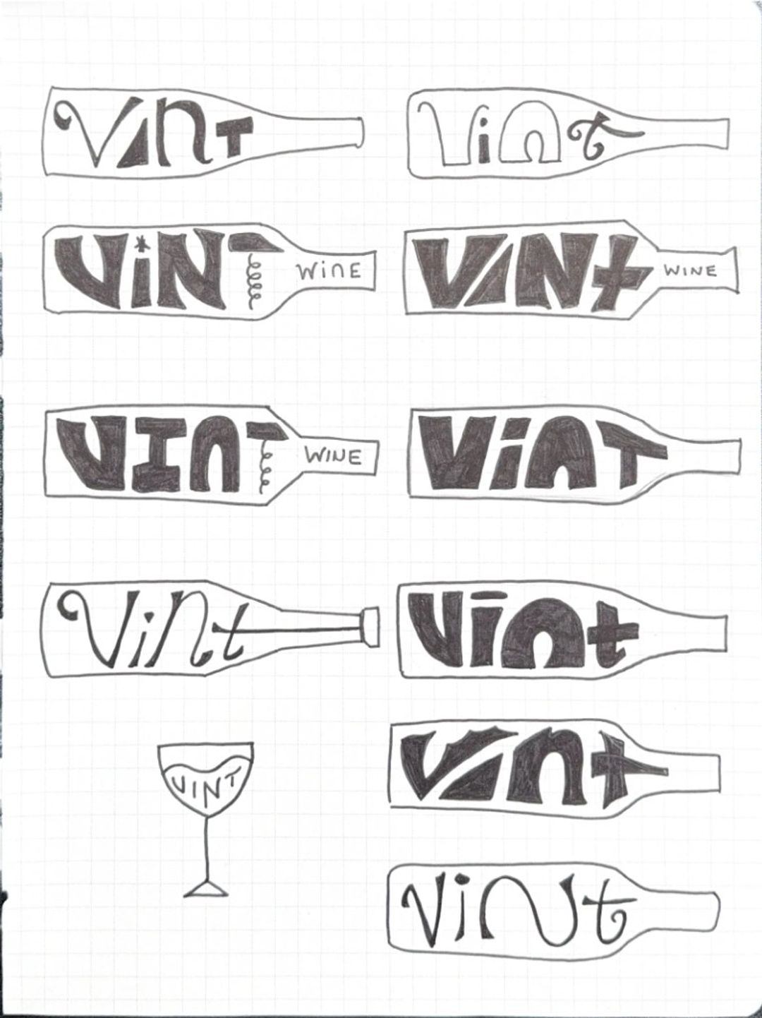 Vint, hand-drawn sketches from Drew's sketchbook