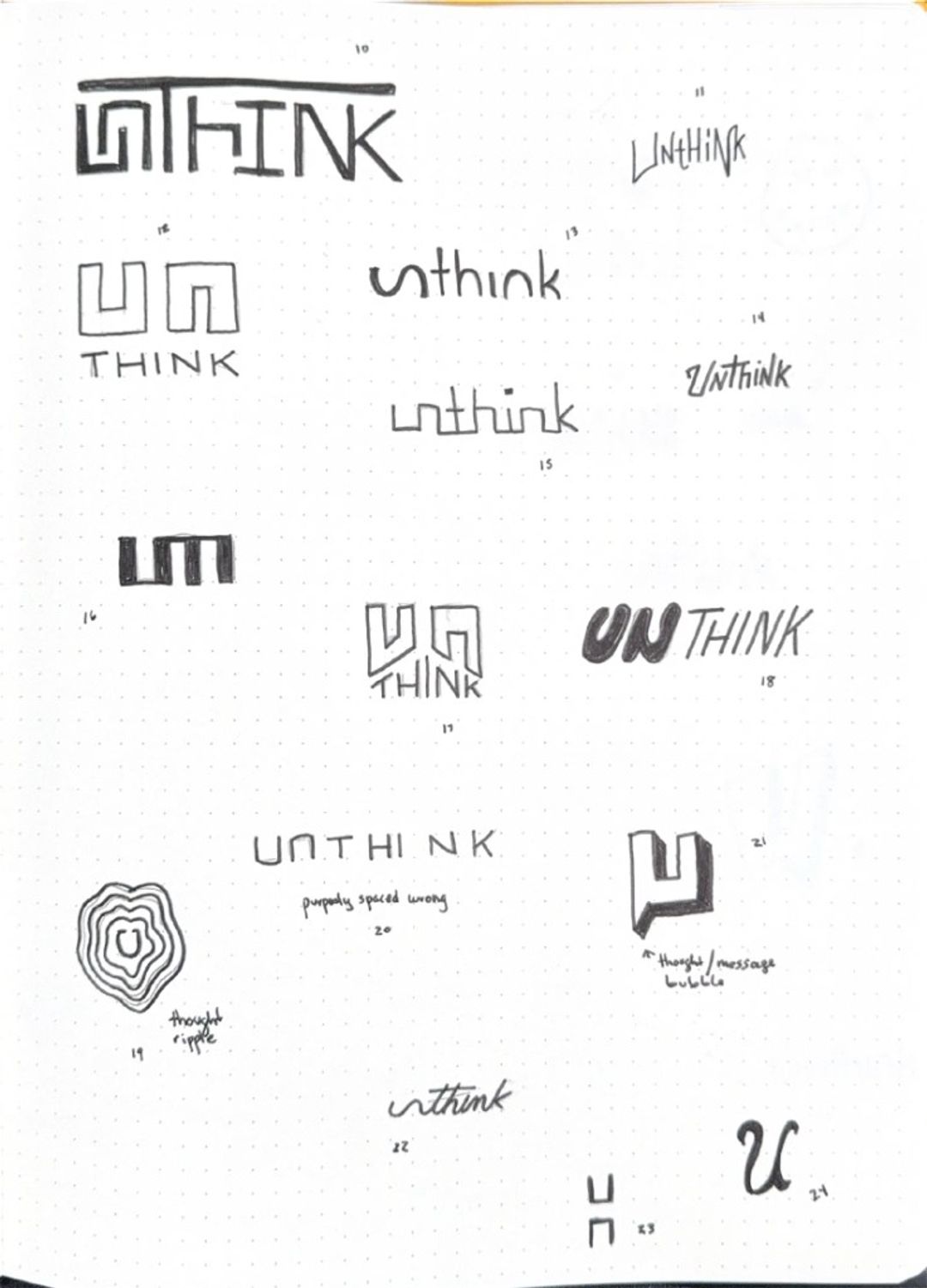 Shift perspective, hand-drawn sketches from Drew's sketchbook