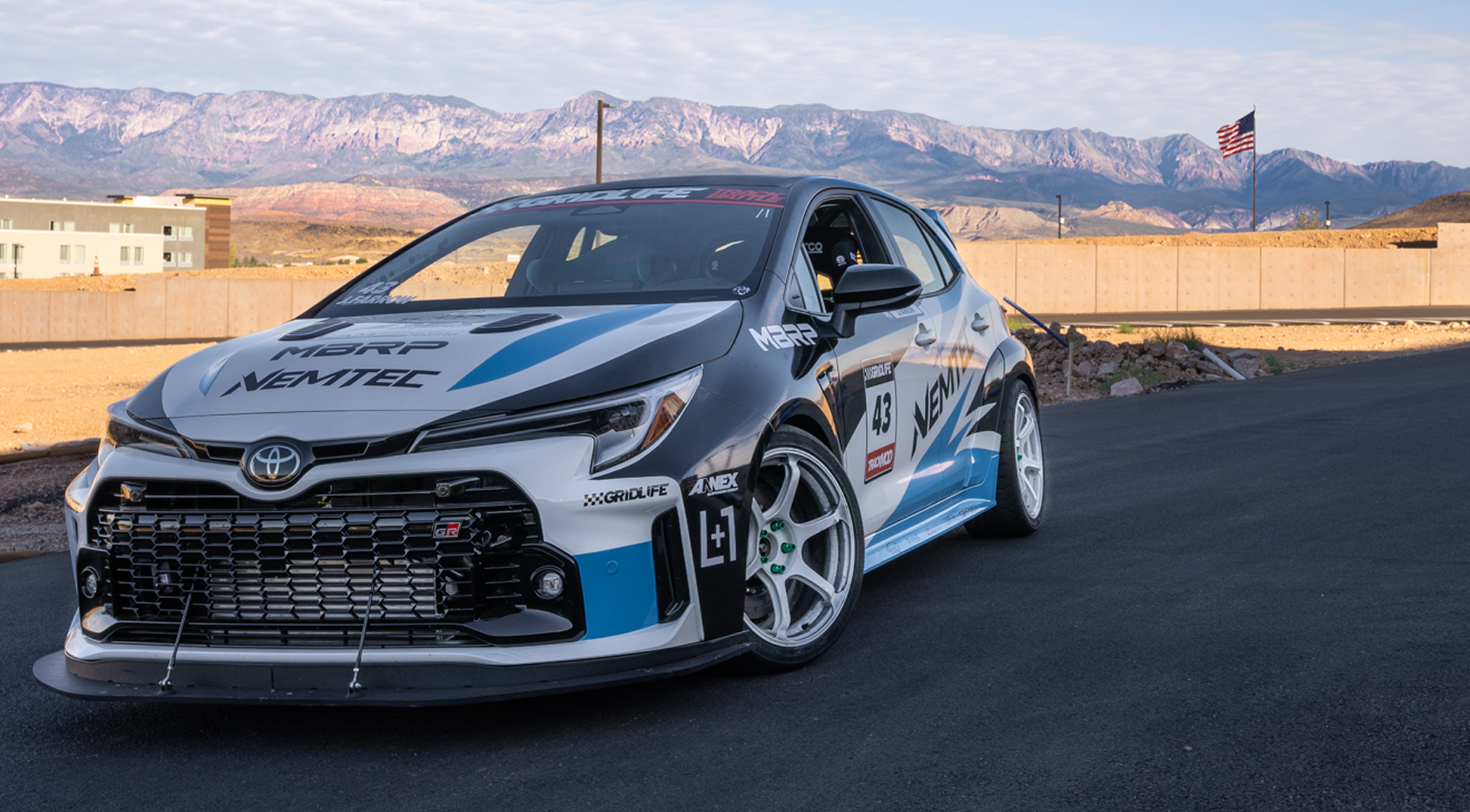 Toyota in the mountains with a mbrp exhaust