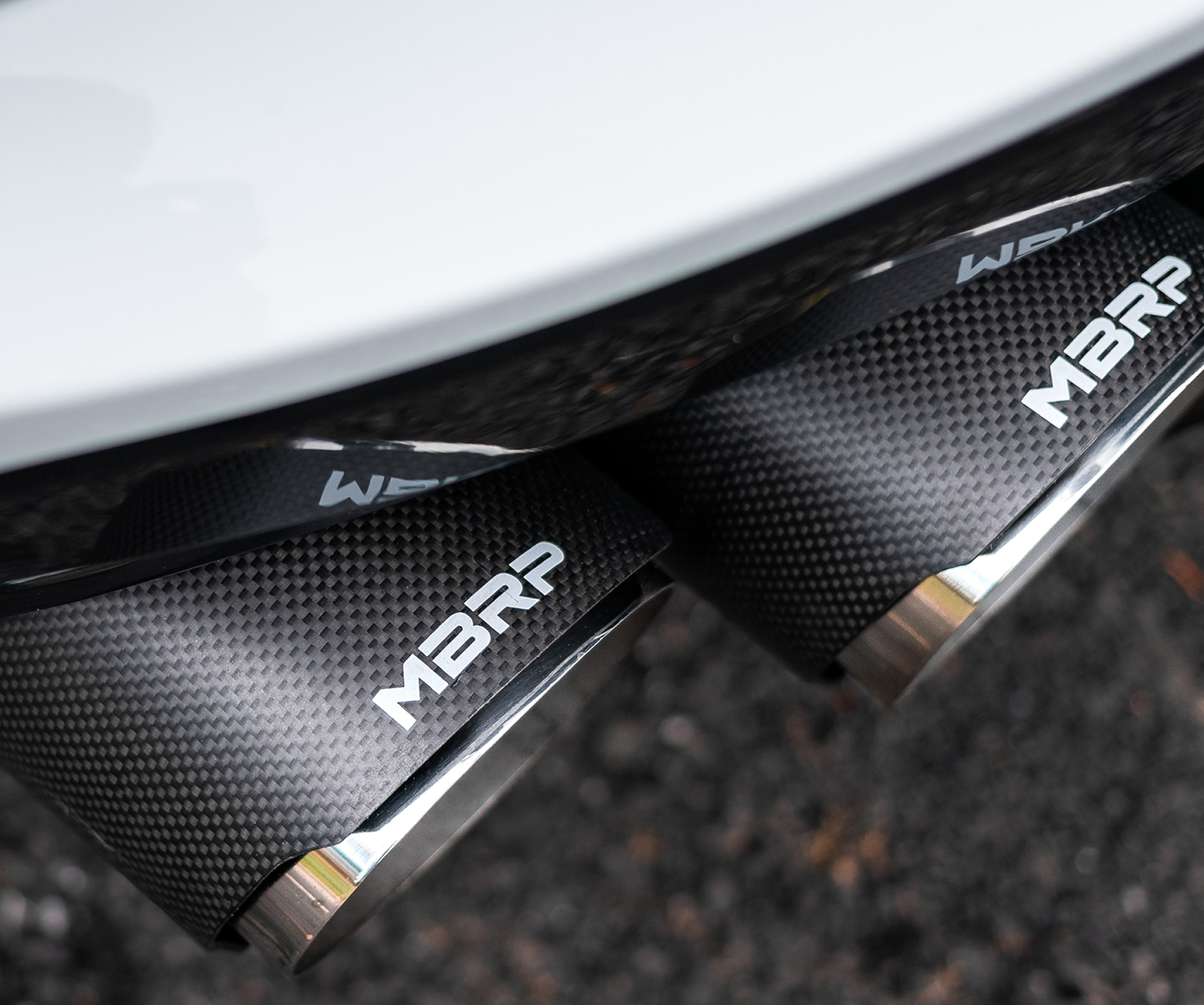 MBRP carbon fiber tips on Corvette