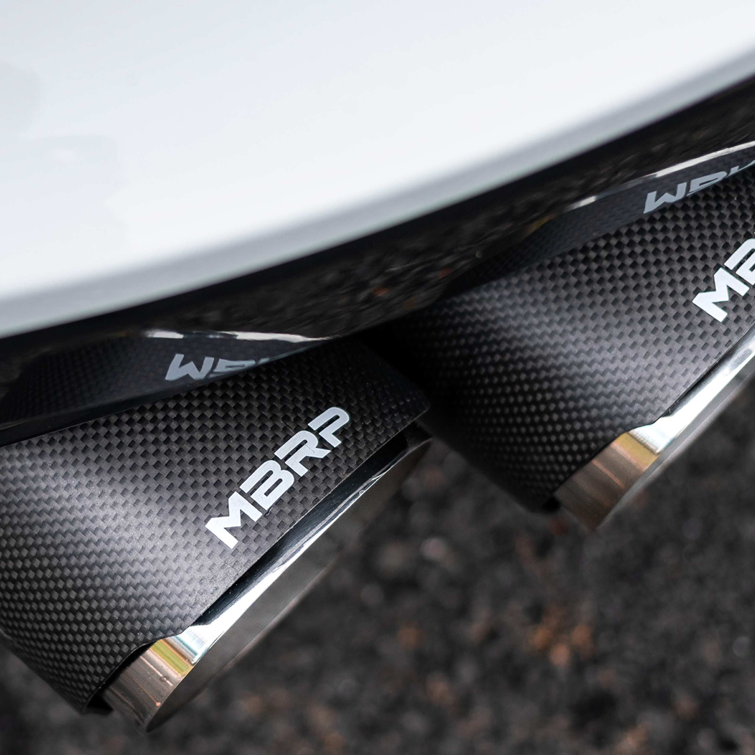 MBRP carbon fiber tips on Corvette