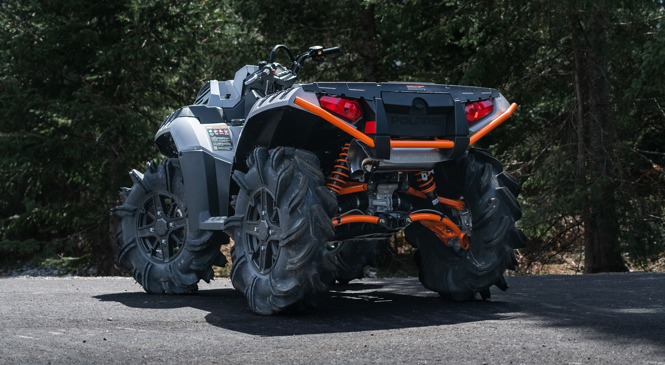 ATV with an mbrp exhaust