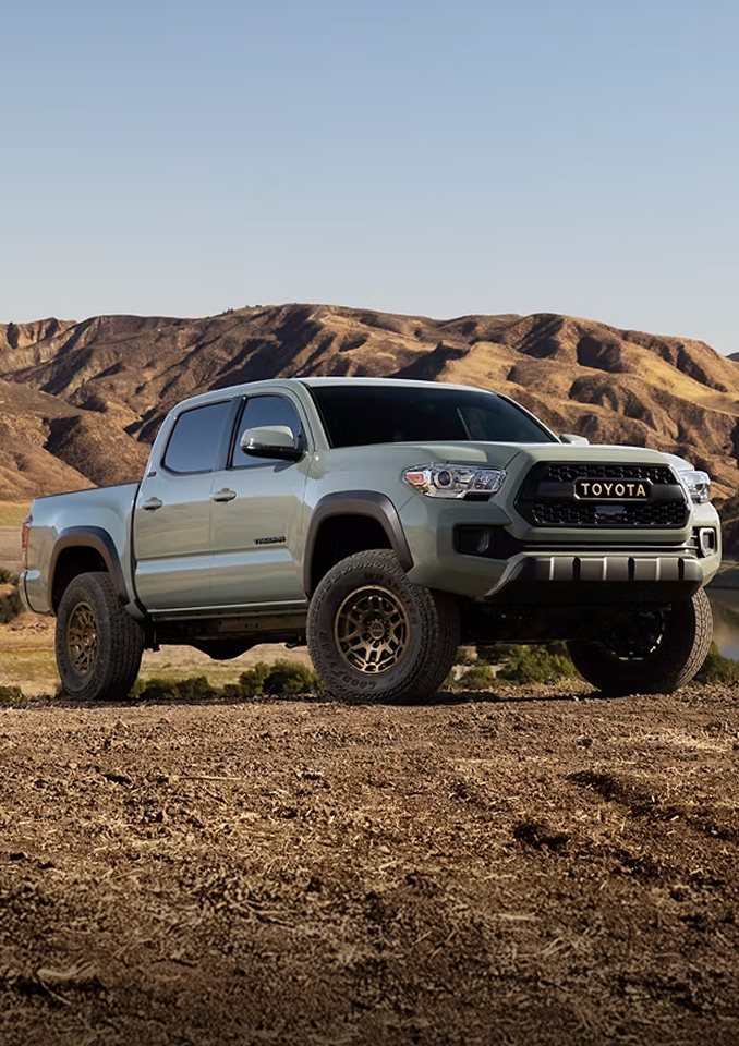 Toyota Tacoma in the desert mountains