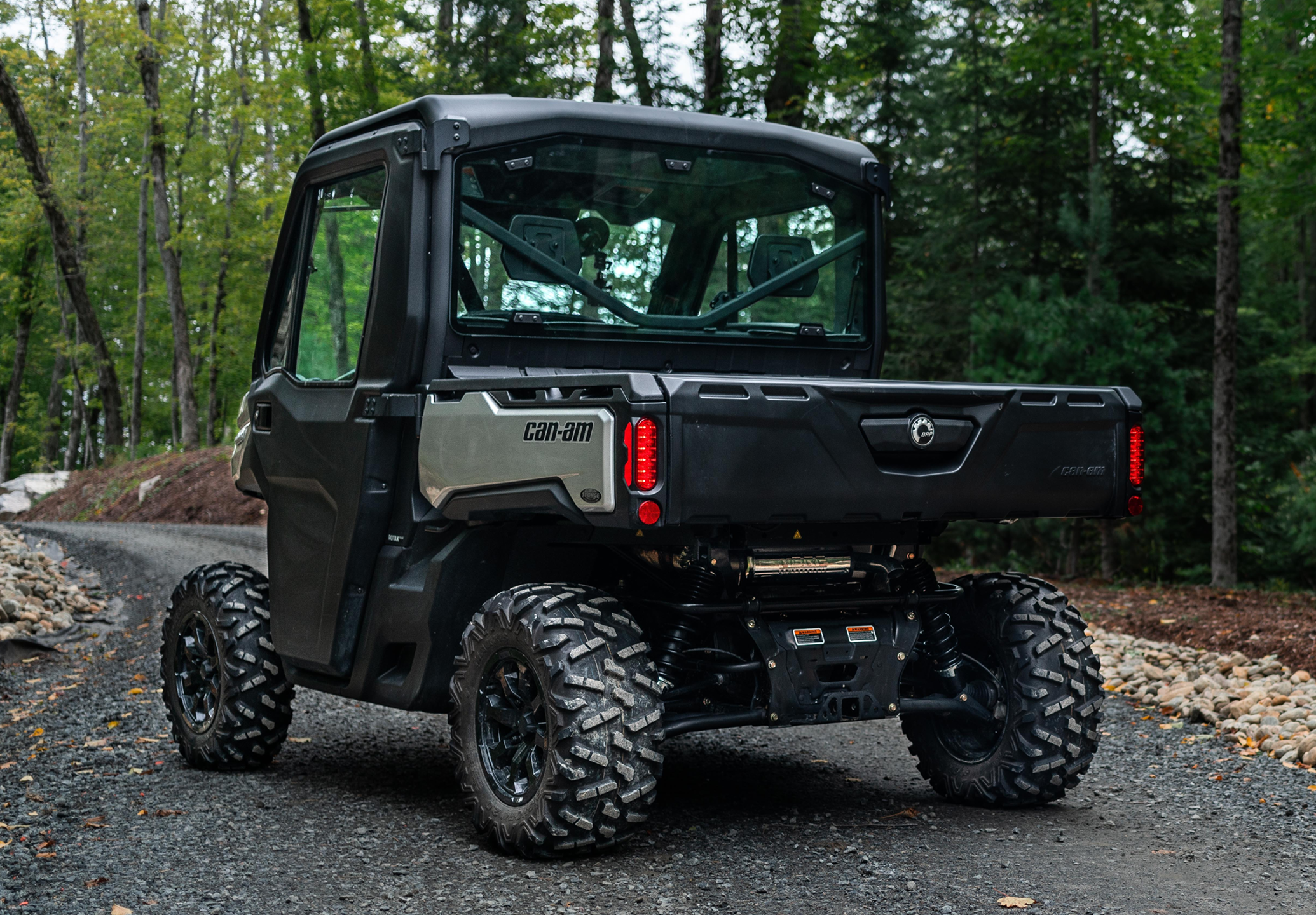 Can-Am Defender with an mbrp exhaust installed