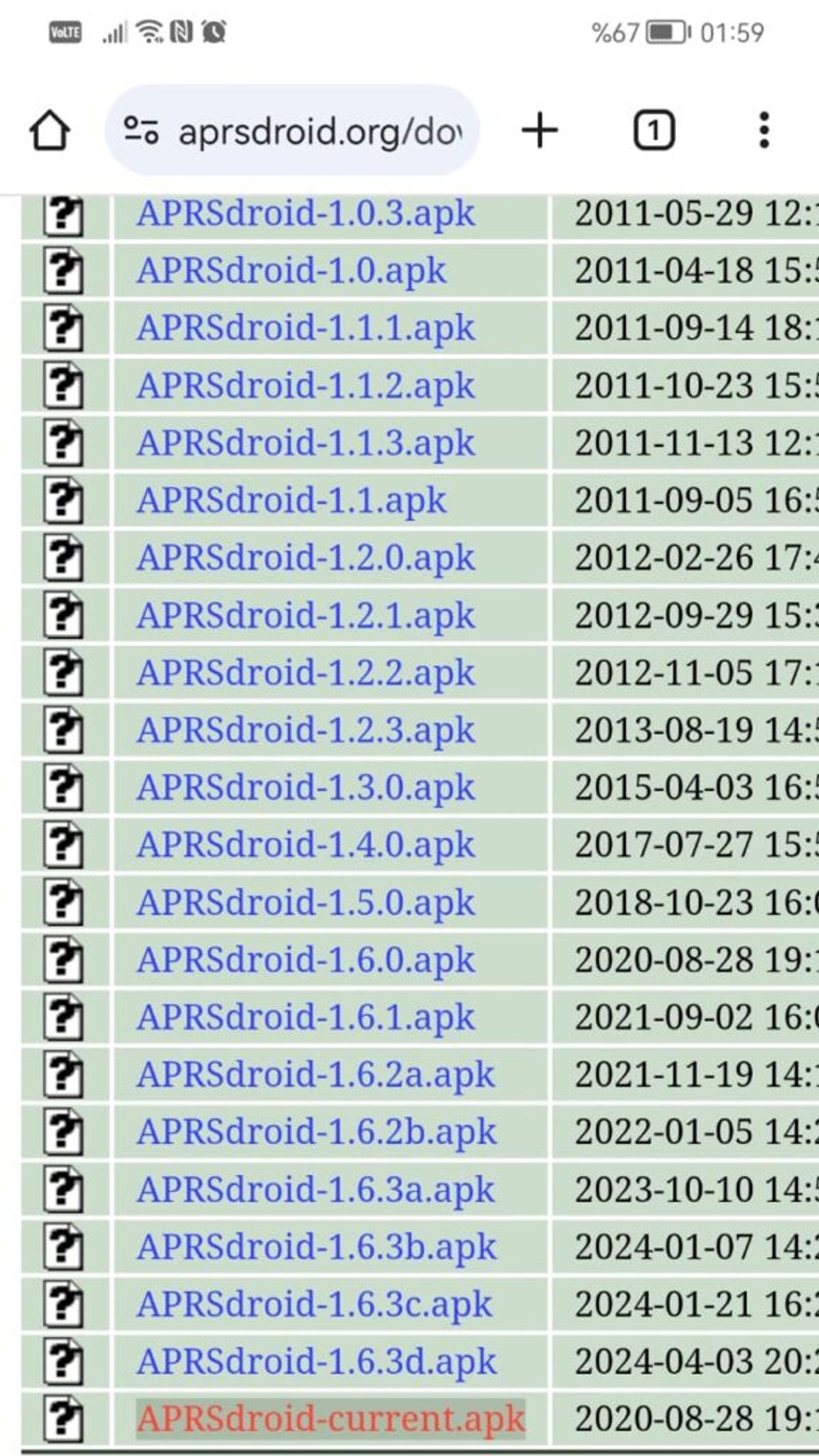 APRSDroid Download Page