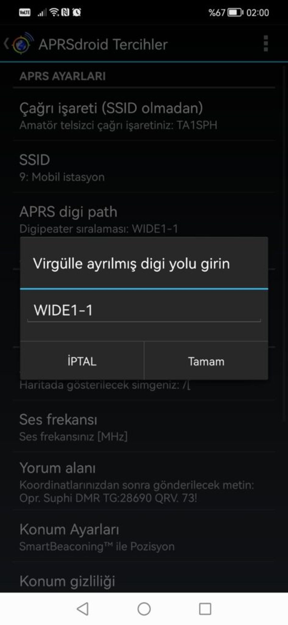 Şekil11 - APRS digi path