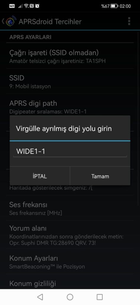 Şekil11 - APRS digi path
