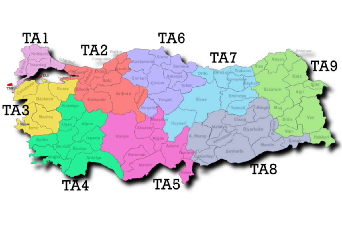 TA Bölge Haritası