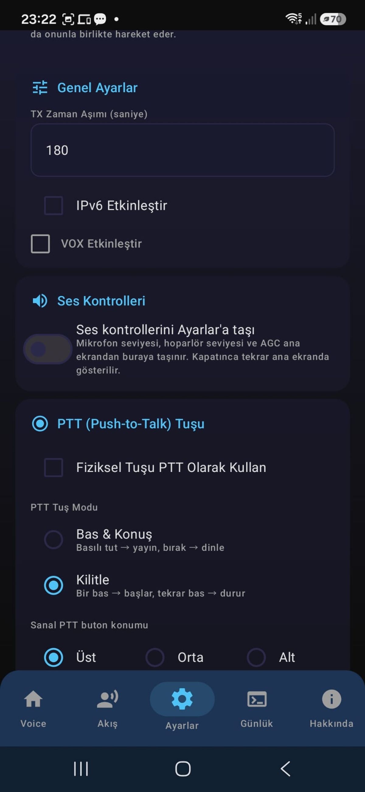 Digi Voice APRS ayarları