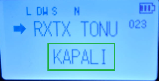 Şekil-6 RXTX Ton Kapalı