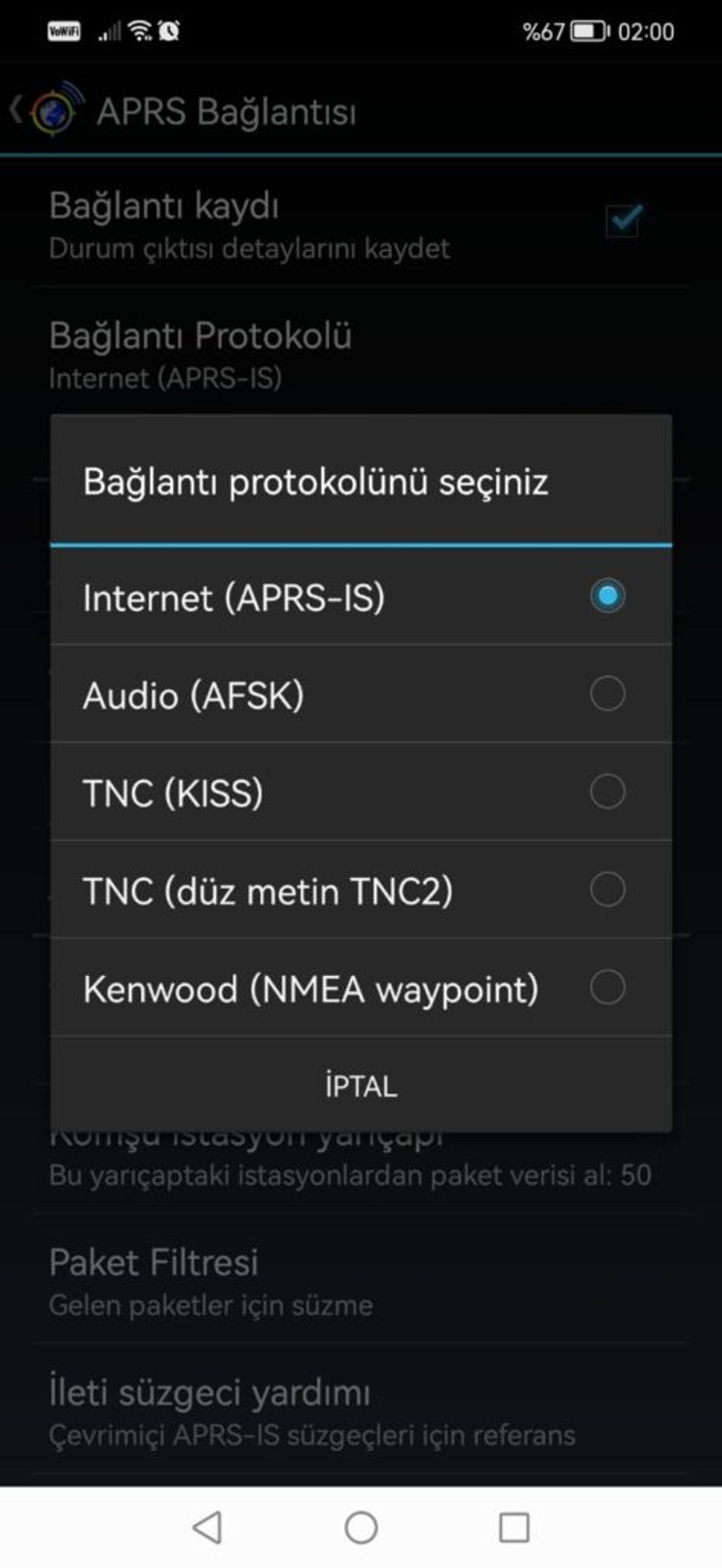 Şekil12 - Bağlantı Protokolü
