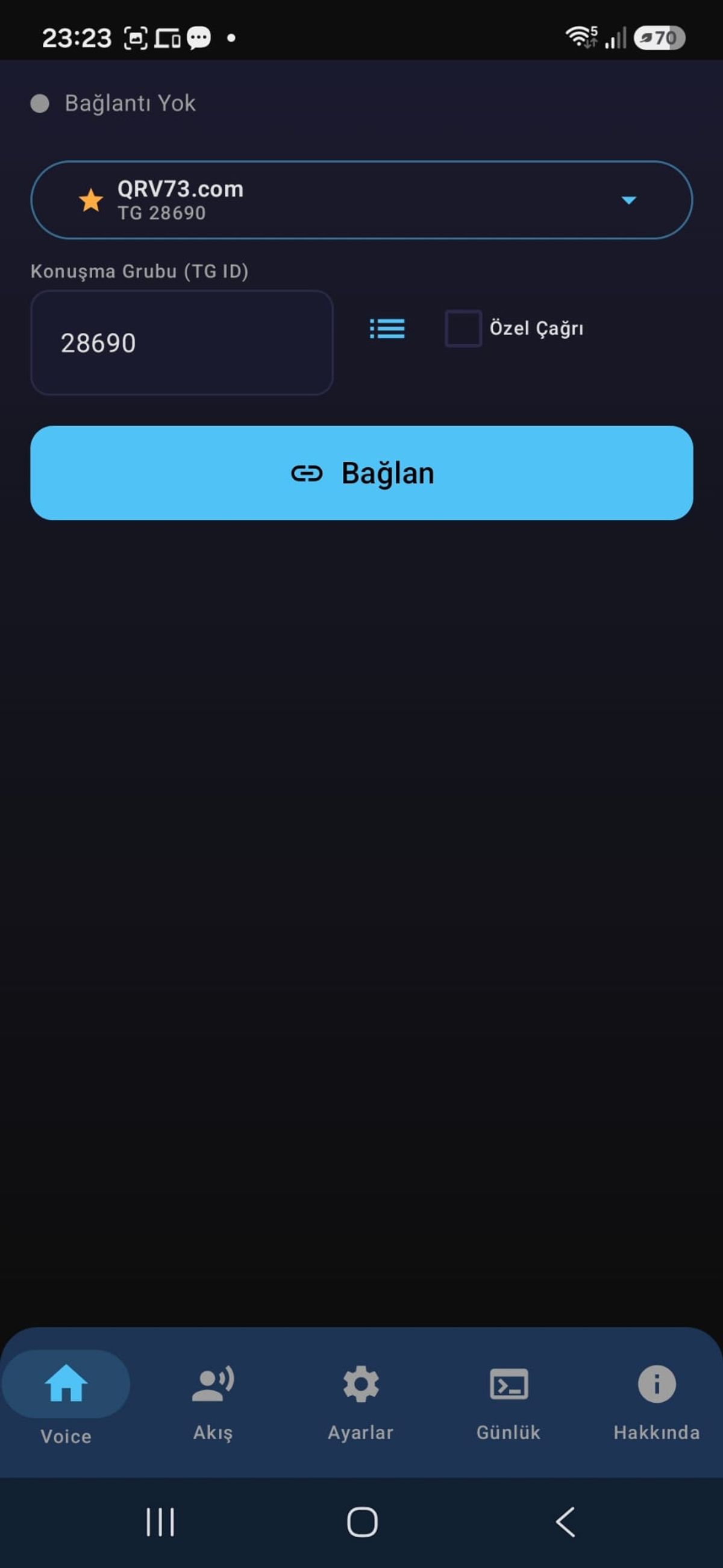 Digi Voice ana ekranı