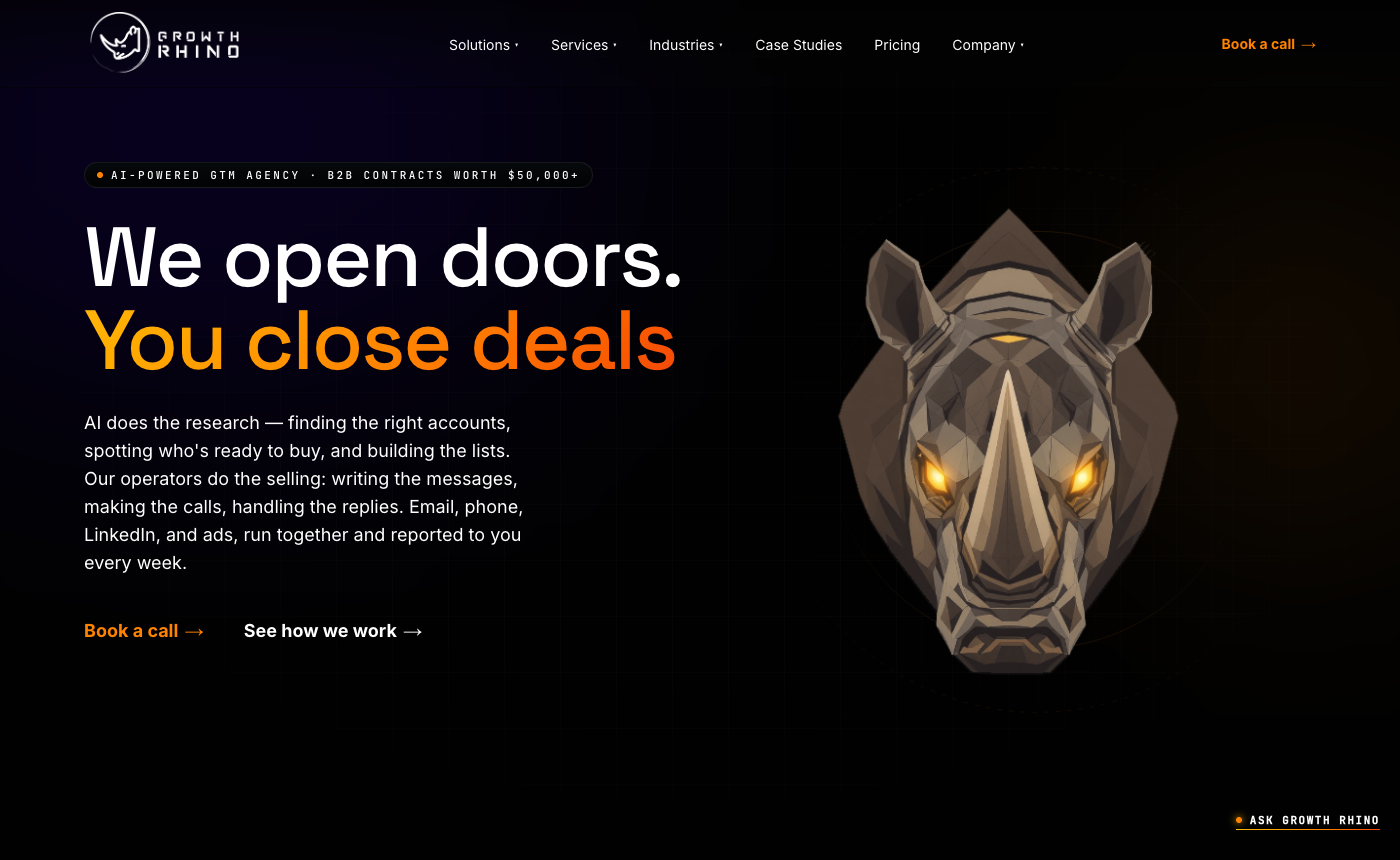 Growth Rhino homepage