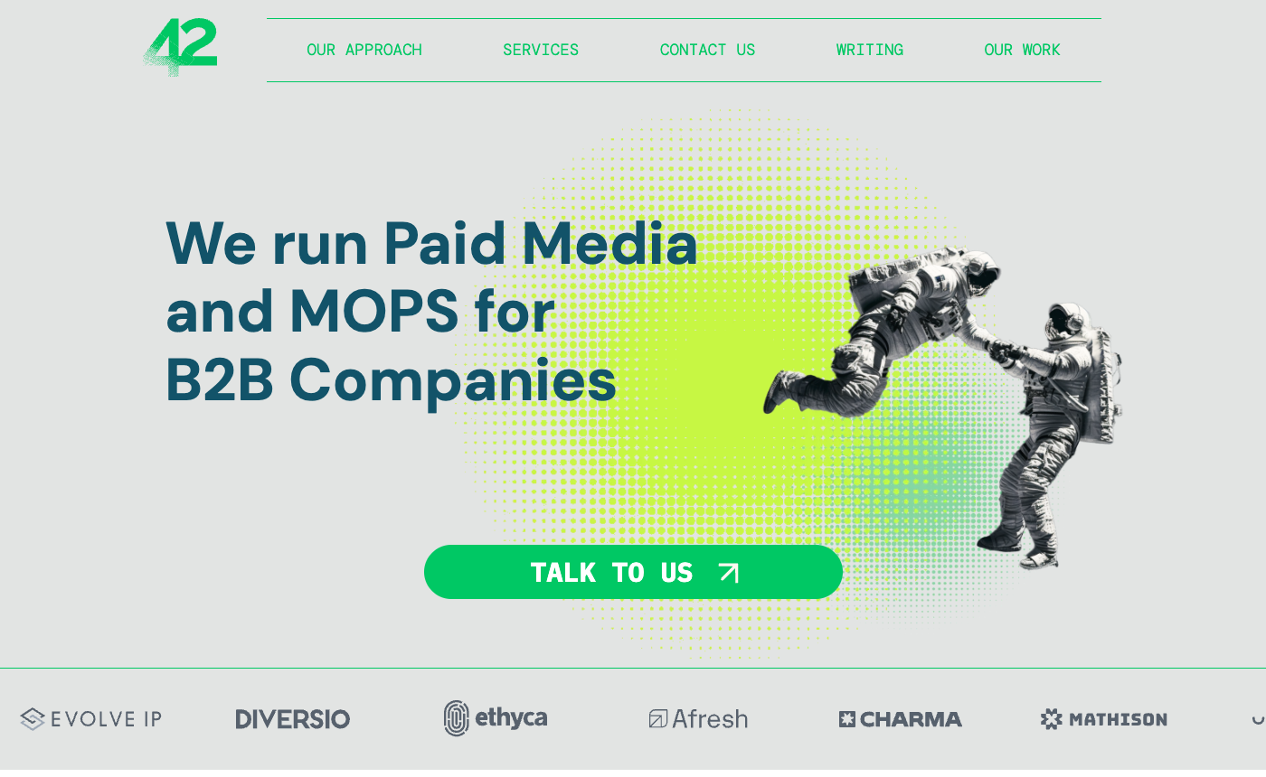 42 Agency homepage
