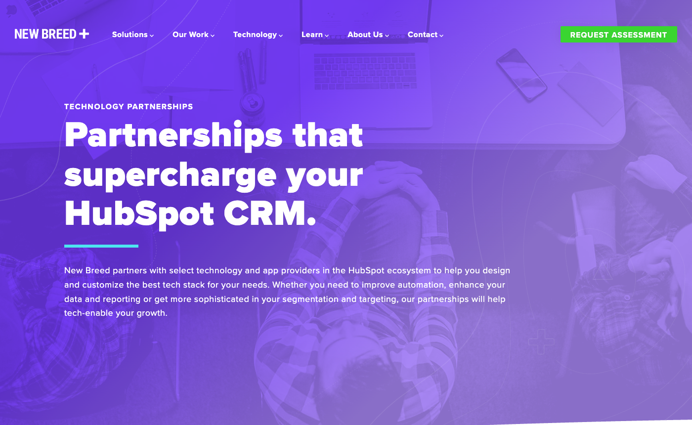 New Breed partners page