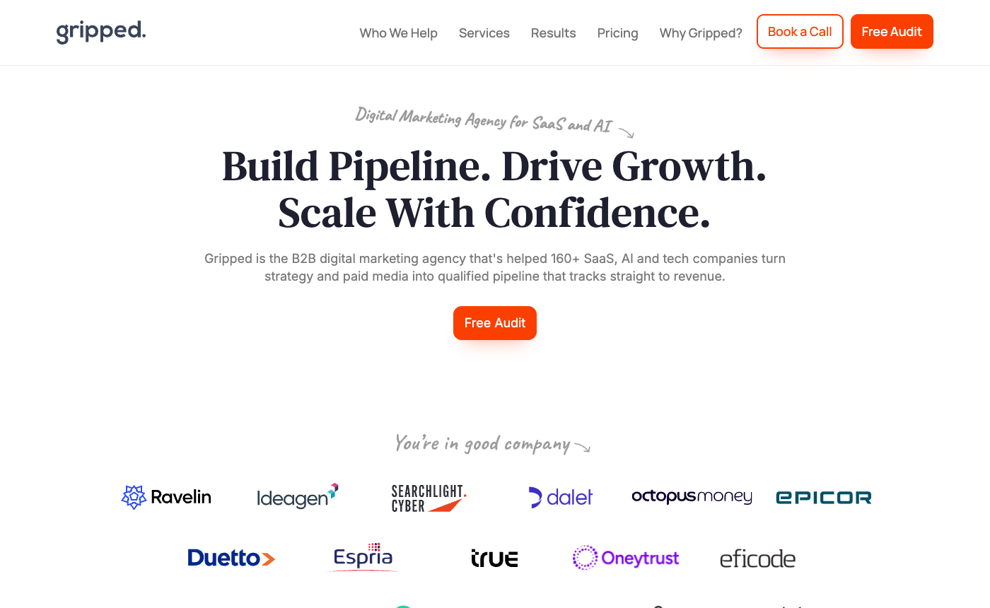 Gripped homepage
