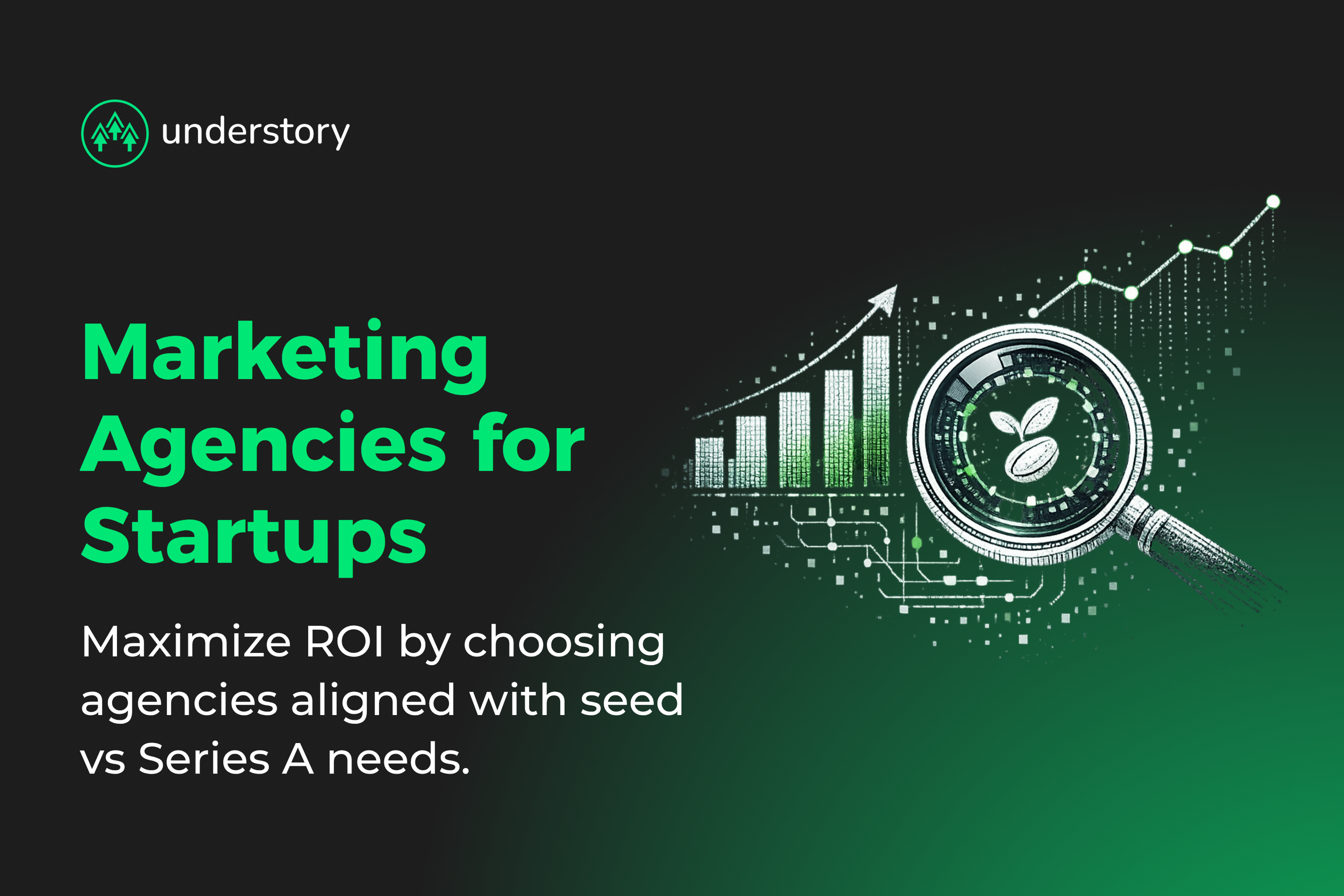 Startup founders comparing digital marketing agency options at seed stage versus Series A funding