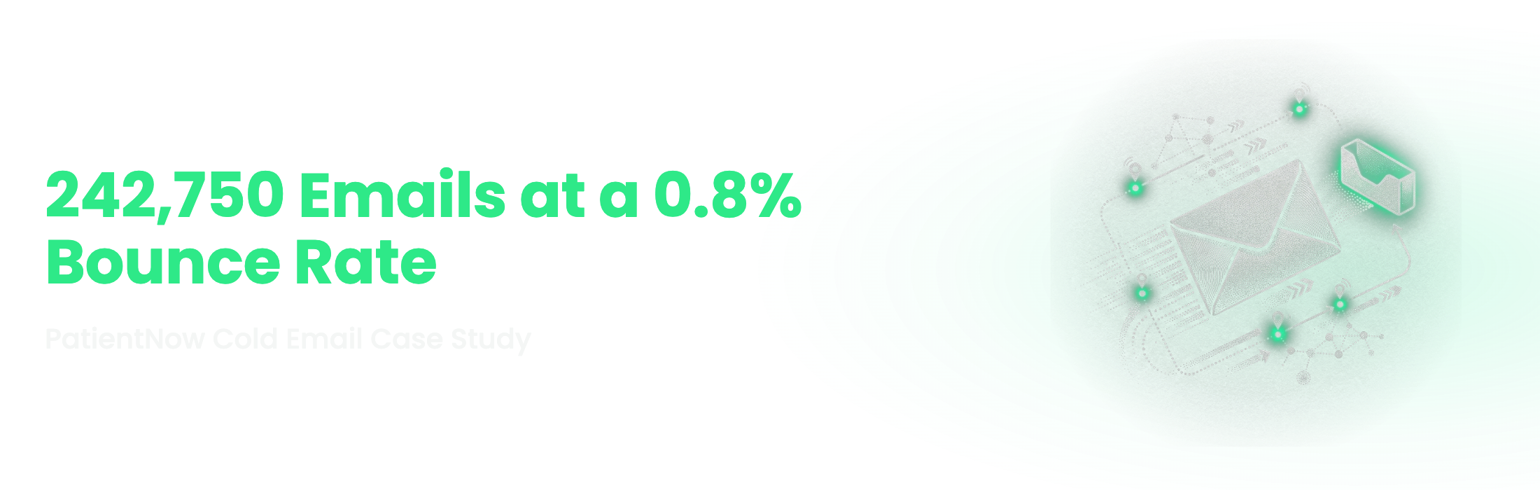 Understory Agency case study banner reading 242,750 Emails at a 0.8% Bounce Rate, PatientNow Cold Email Case Study