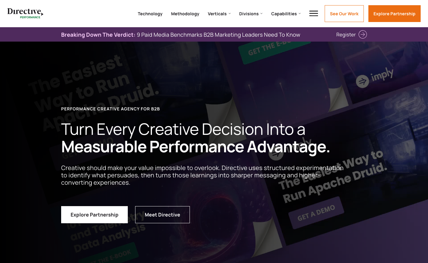 Directive performance creative page
