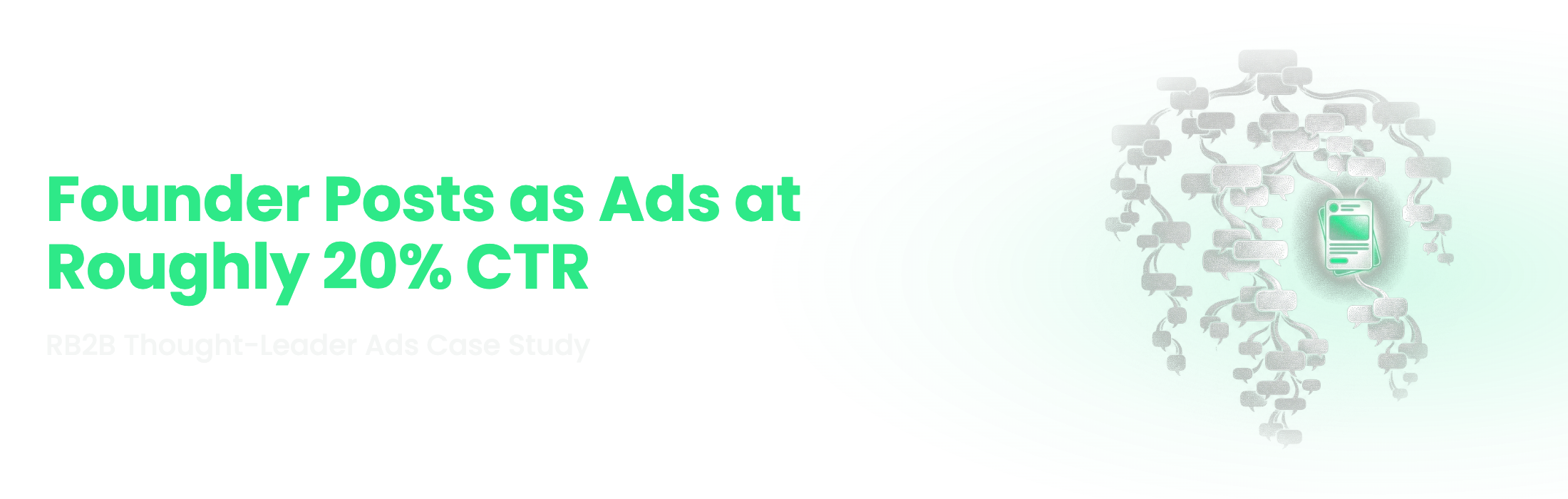 Understory Agency case study banner reading Founder Posts as Ads at Roughly 20% CTR, RB2B Thought-Leader Ads Case Study