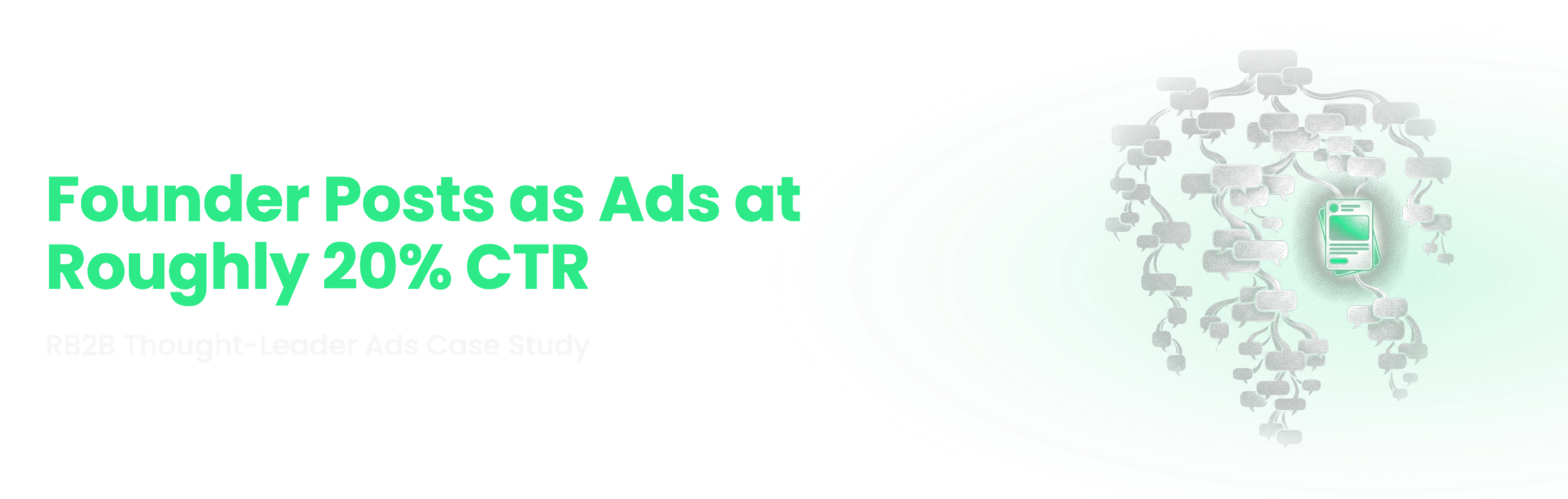 Understory Agency case study banner reading Founder Posts as Ads at Roughly 20% CTR, RB2B Thought-Leader Ads Case Study