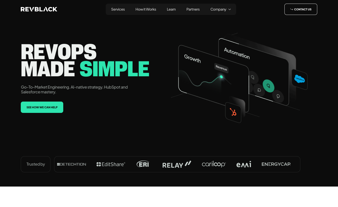 RevBlack homepage
