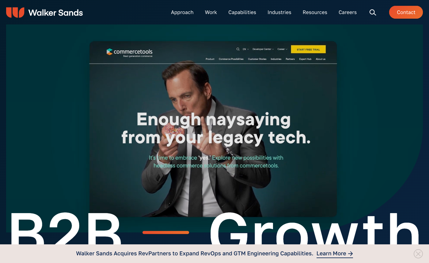 Walker Sands homepage