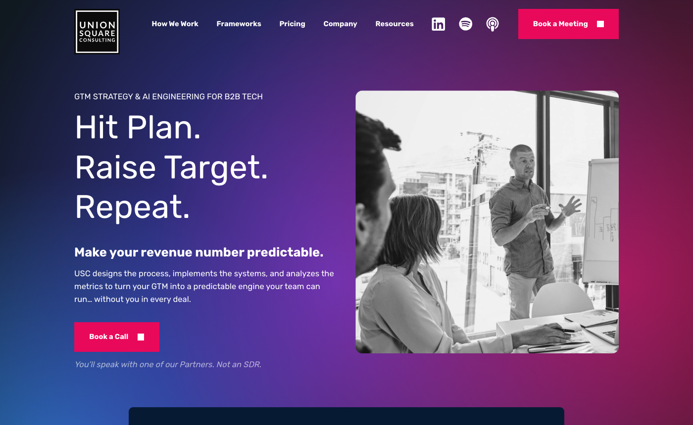 Union Square Consulting homepage