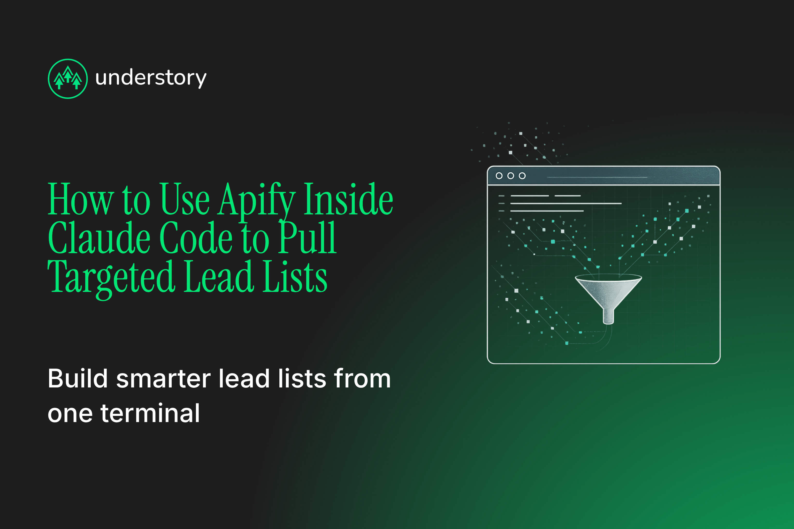 Terminal workflow connecting Apify scrapers with Claude Code for targeted B2B lead lists