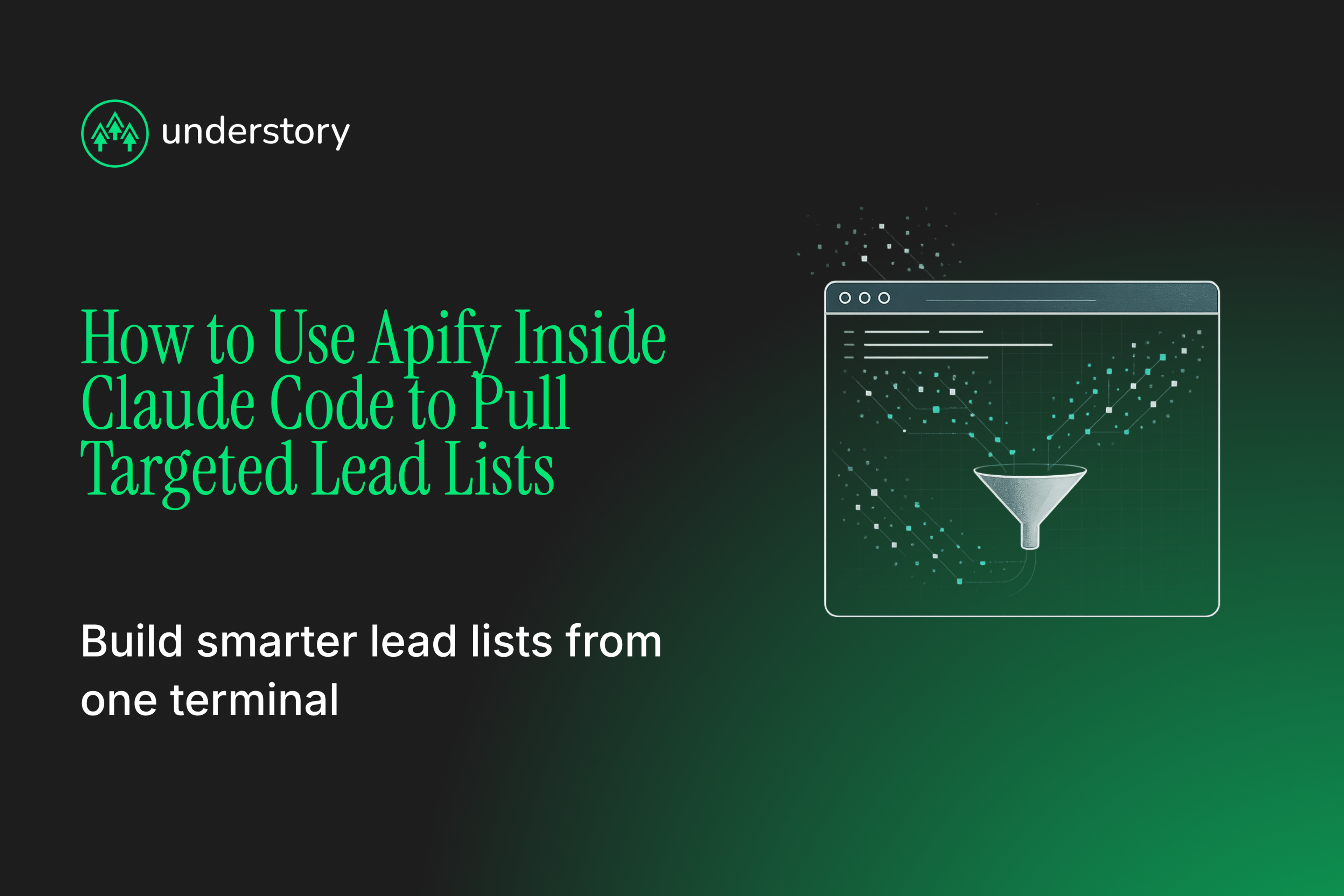 Terminal workflow connecting Apify scrapers with Claude Code for targeted B2B lead lists