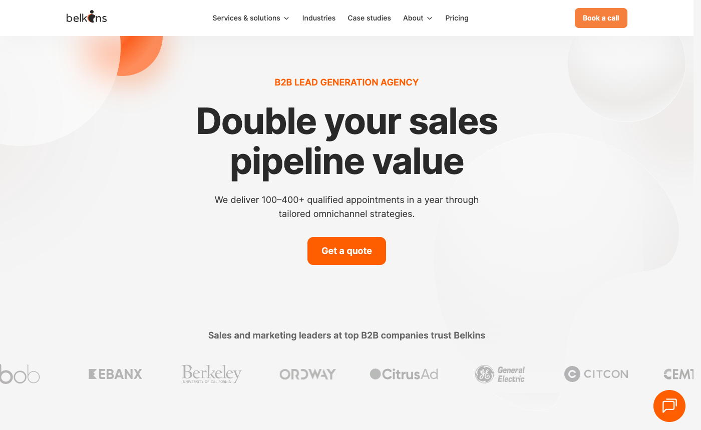 Belkins homepage