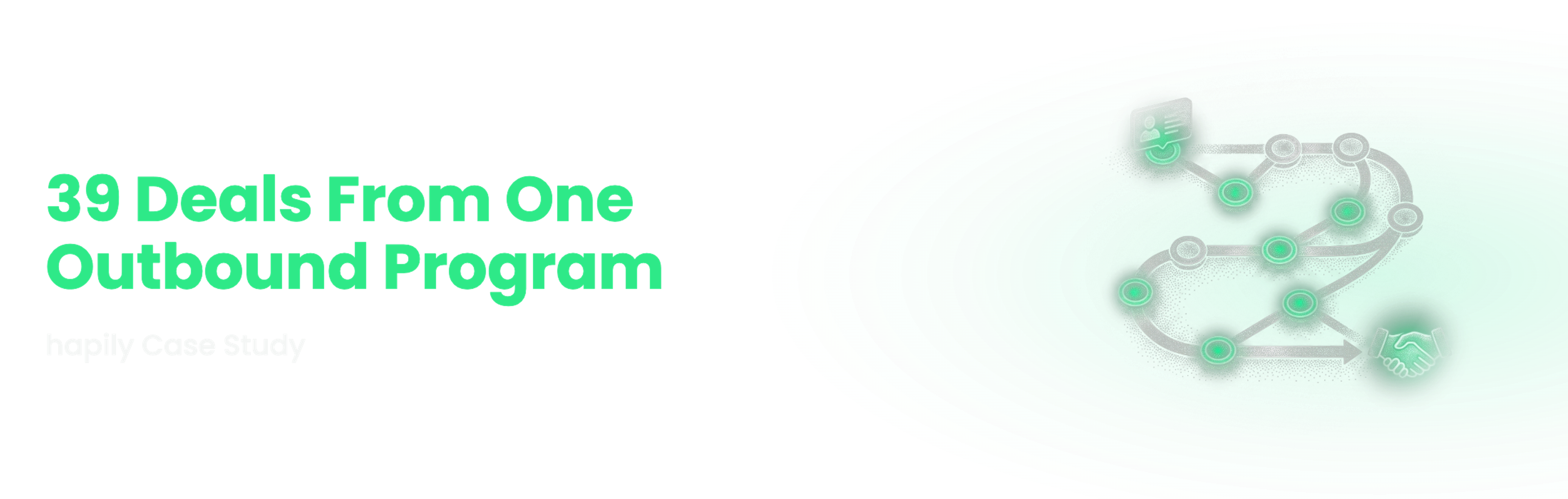 Understory Agency case study banner reading 39 Deals From One Outbound Program, hapily Case Study