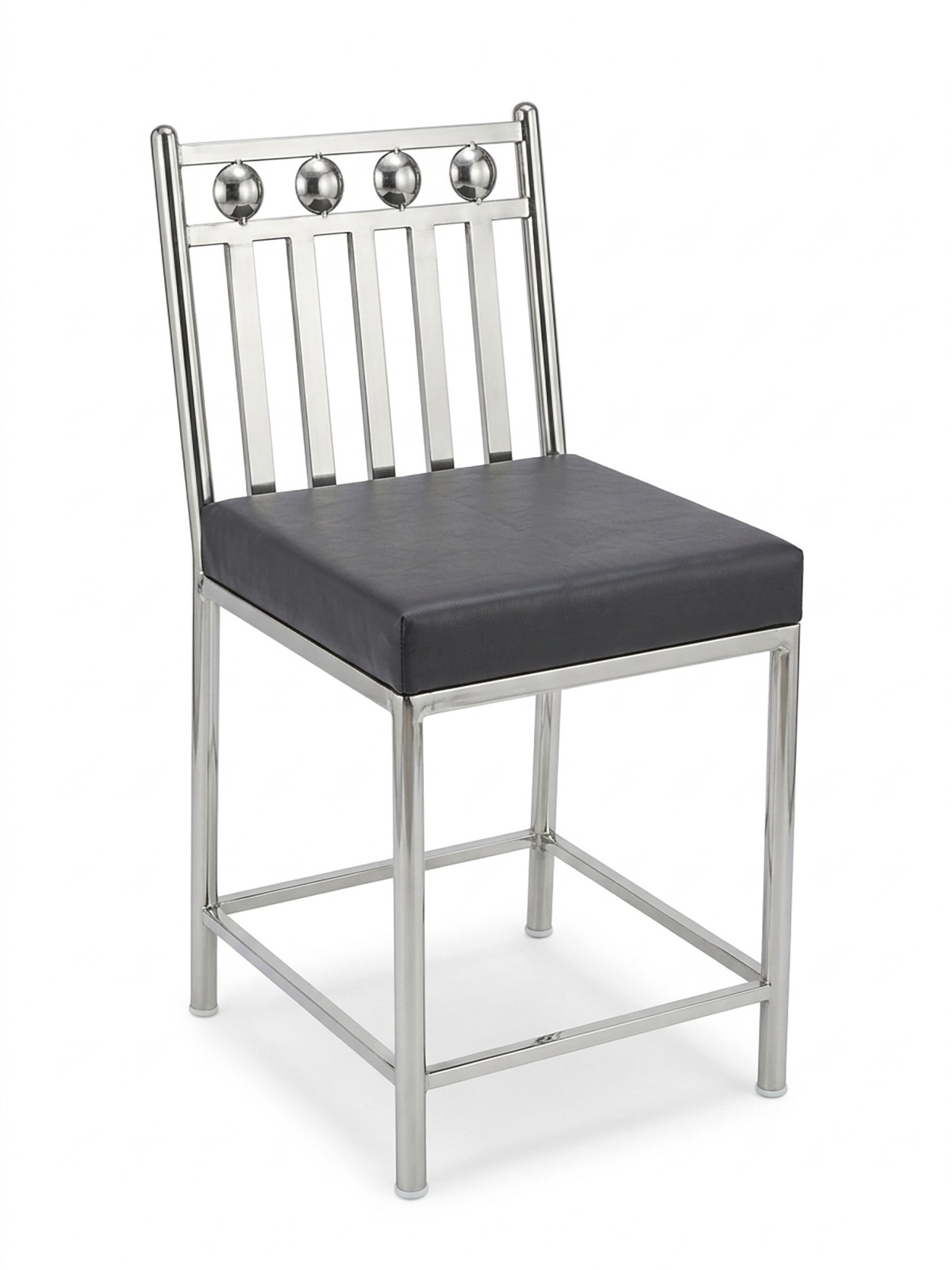 Stainless Steel Cushioned Chair – Front