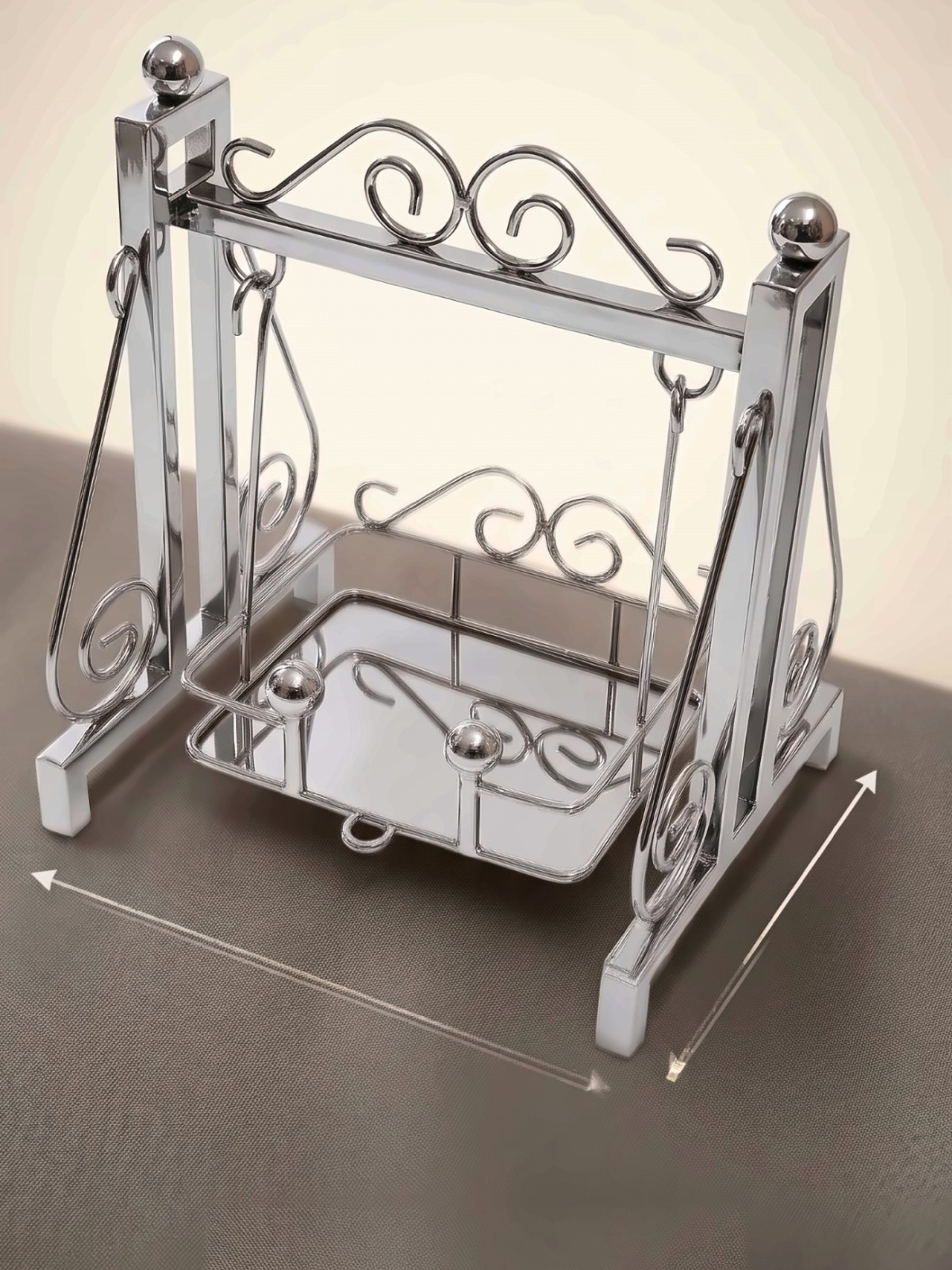 Steel Jhula 10" stainless steel swing