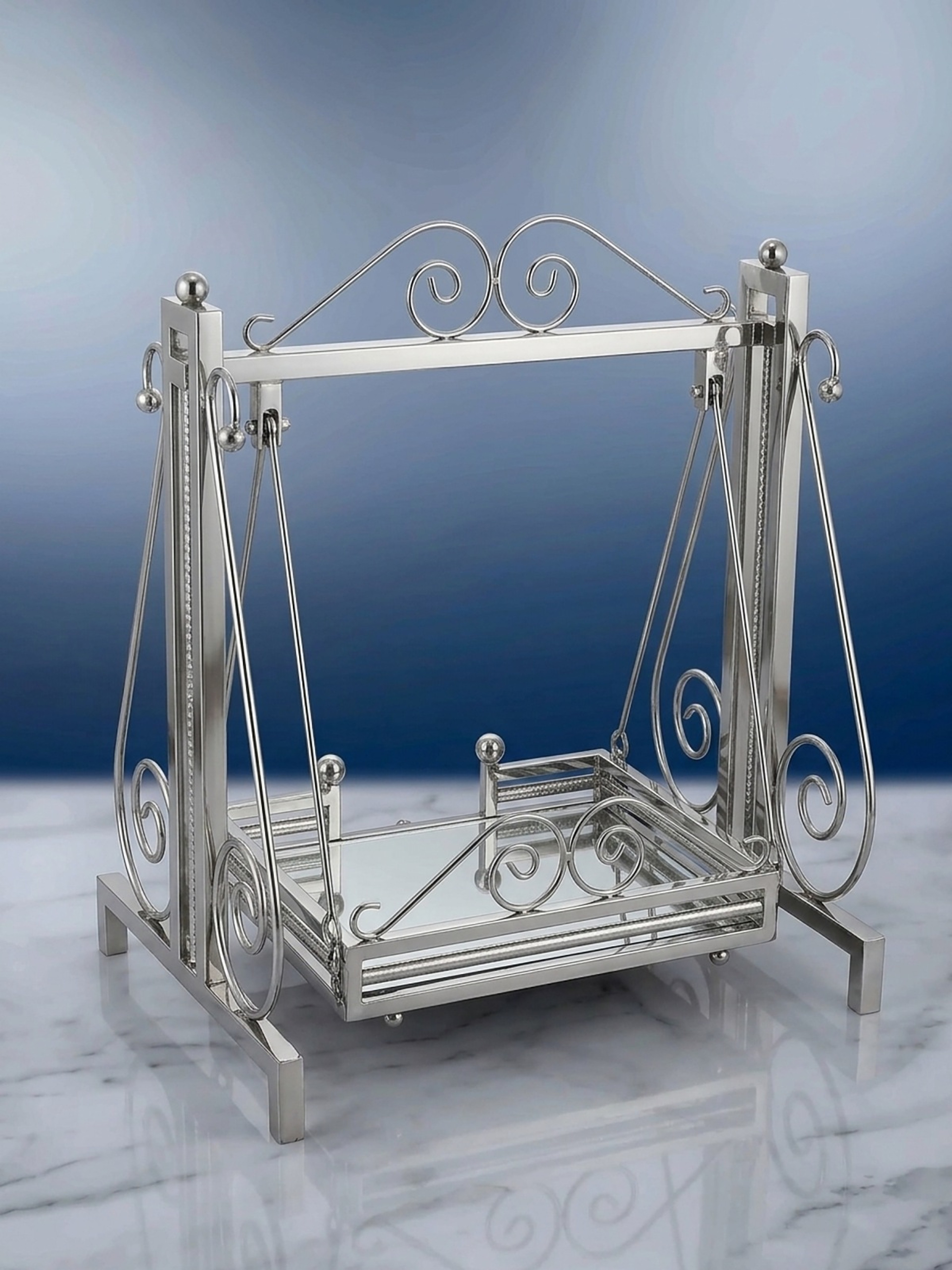 Steel Jhula 20" stainless steel swing – Back