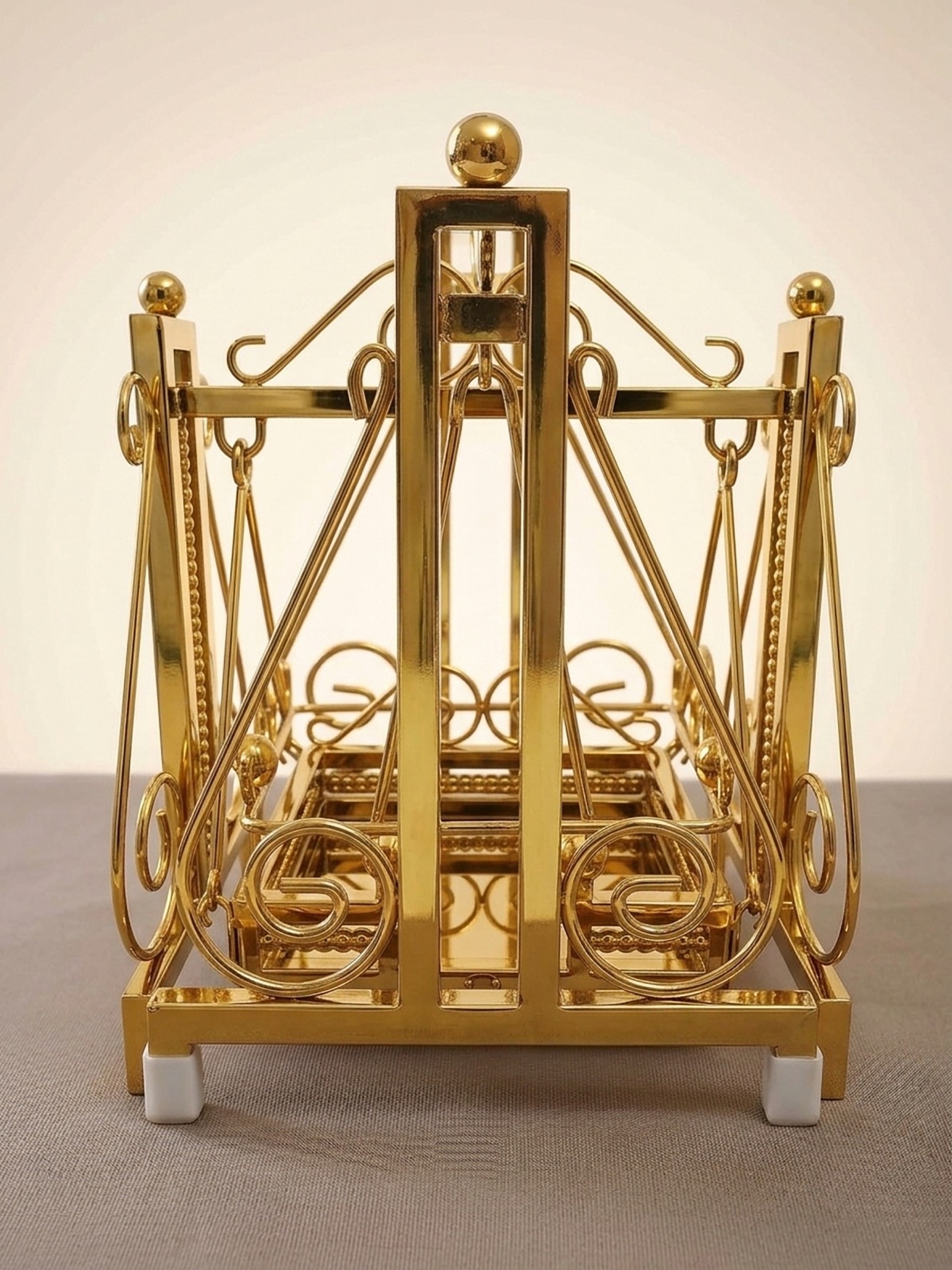 Gold Jhula 10" stainless steel swing – Left side