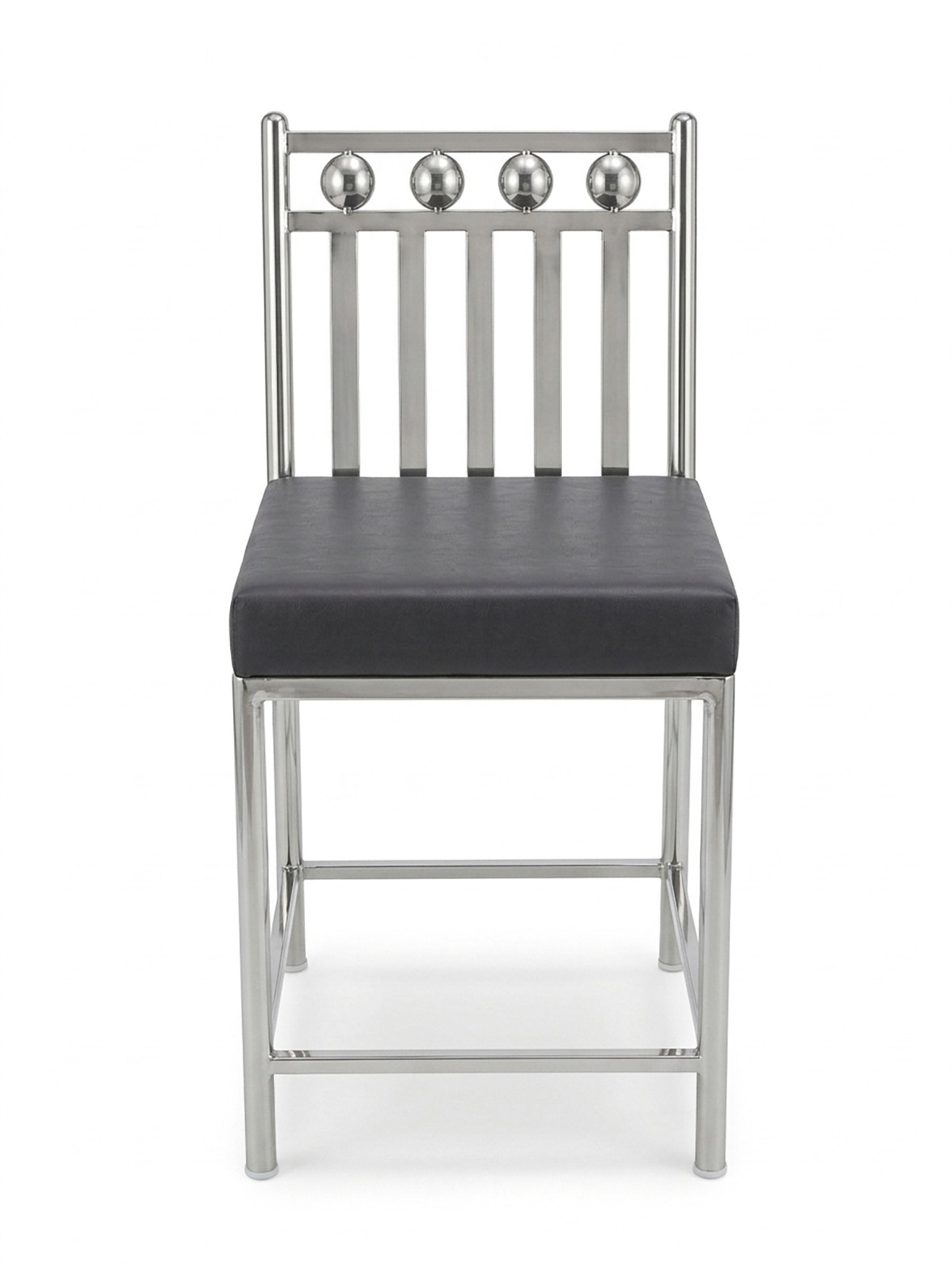 Stainless Steel Cushioned Chair – Front