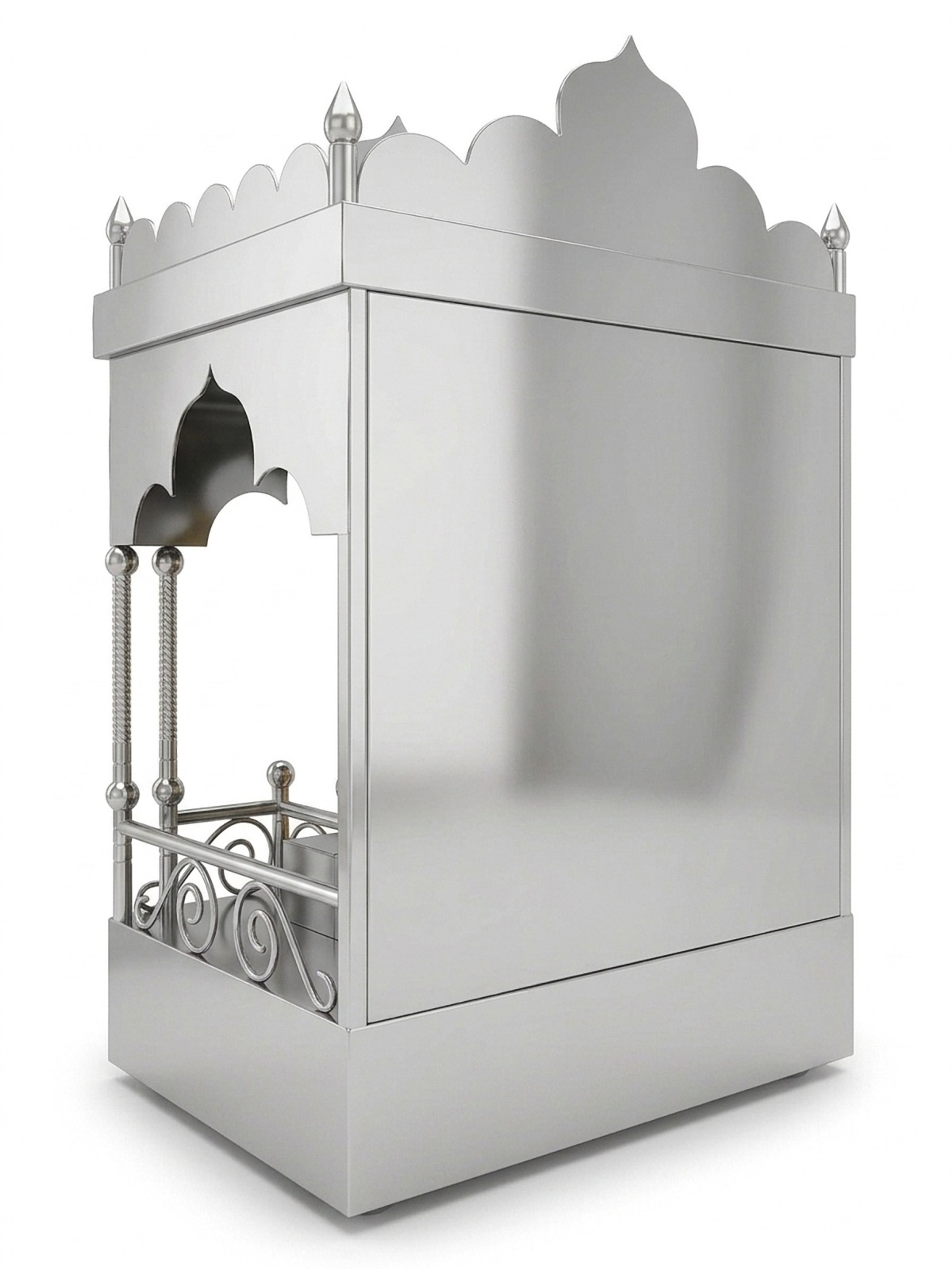 Stainless Steel Home Temple (Mandir) – Back