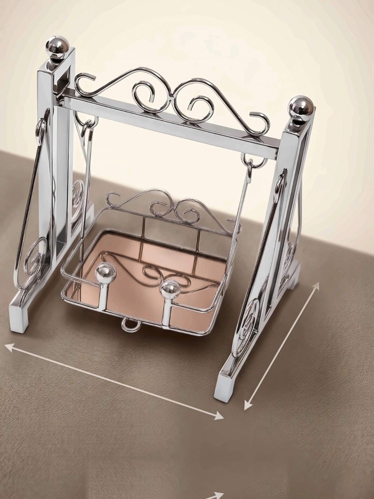 Steel Jhula 8" stainless steel swing