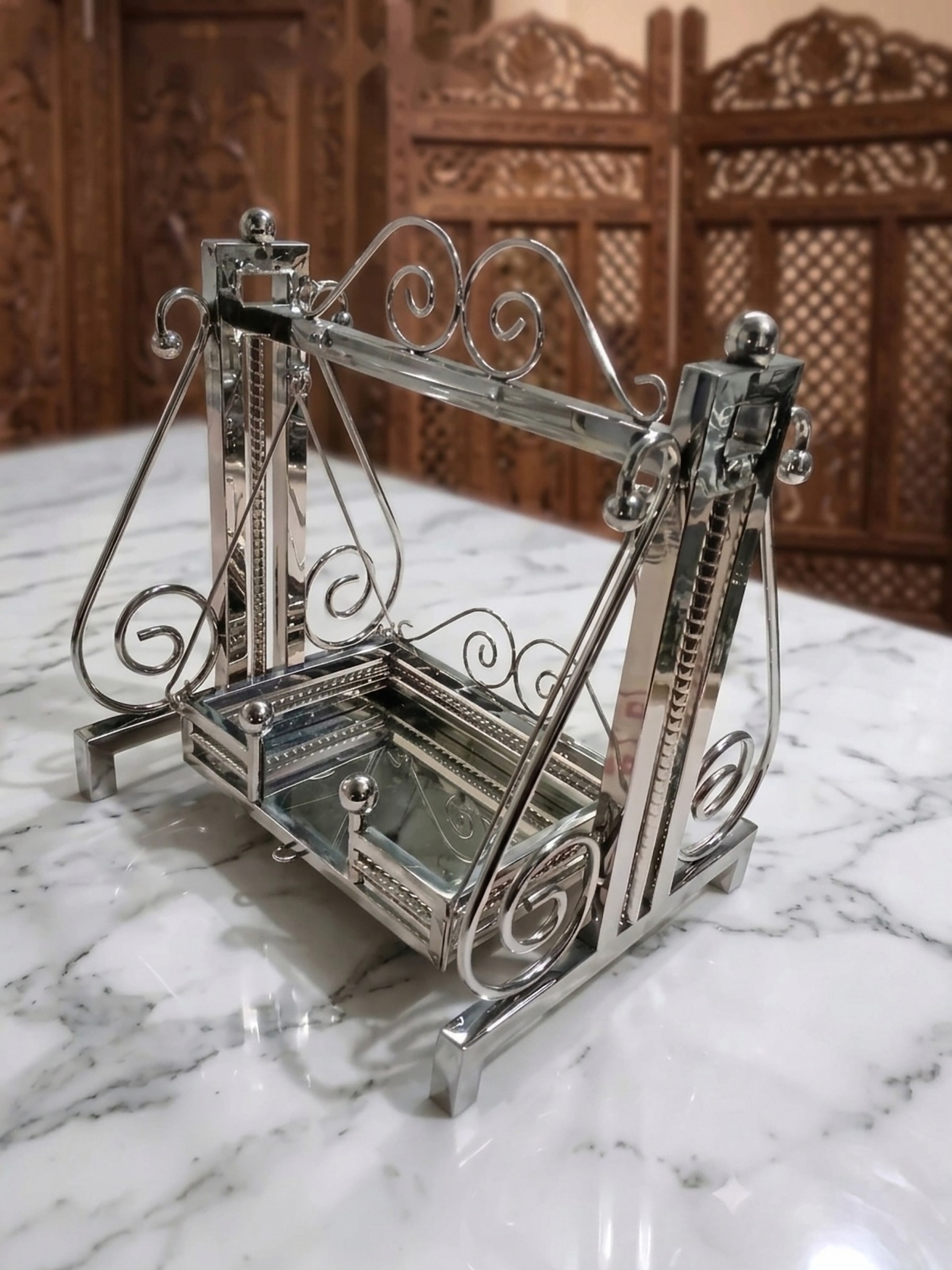 Steel Jhula 16" stainless steel swing