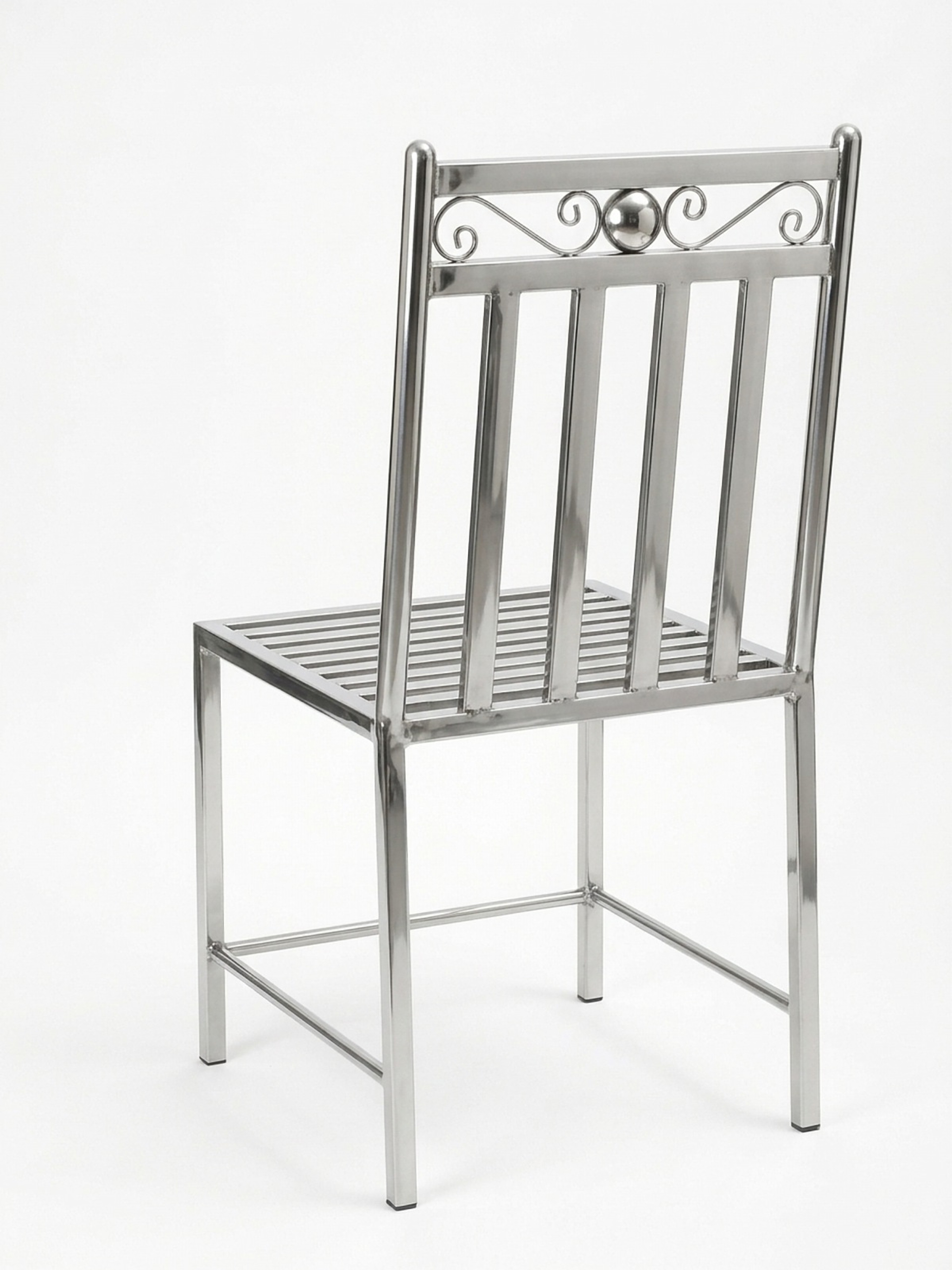 Stainless Steel Slatted Chair – Back