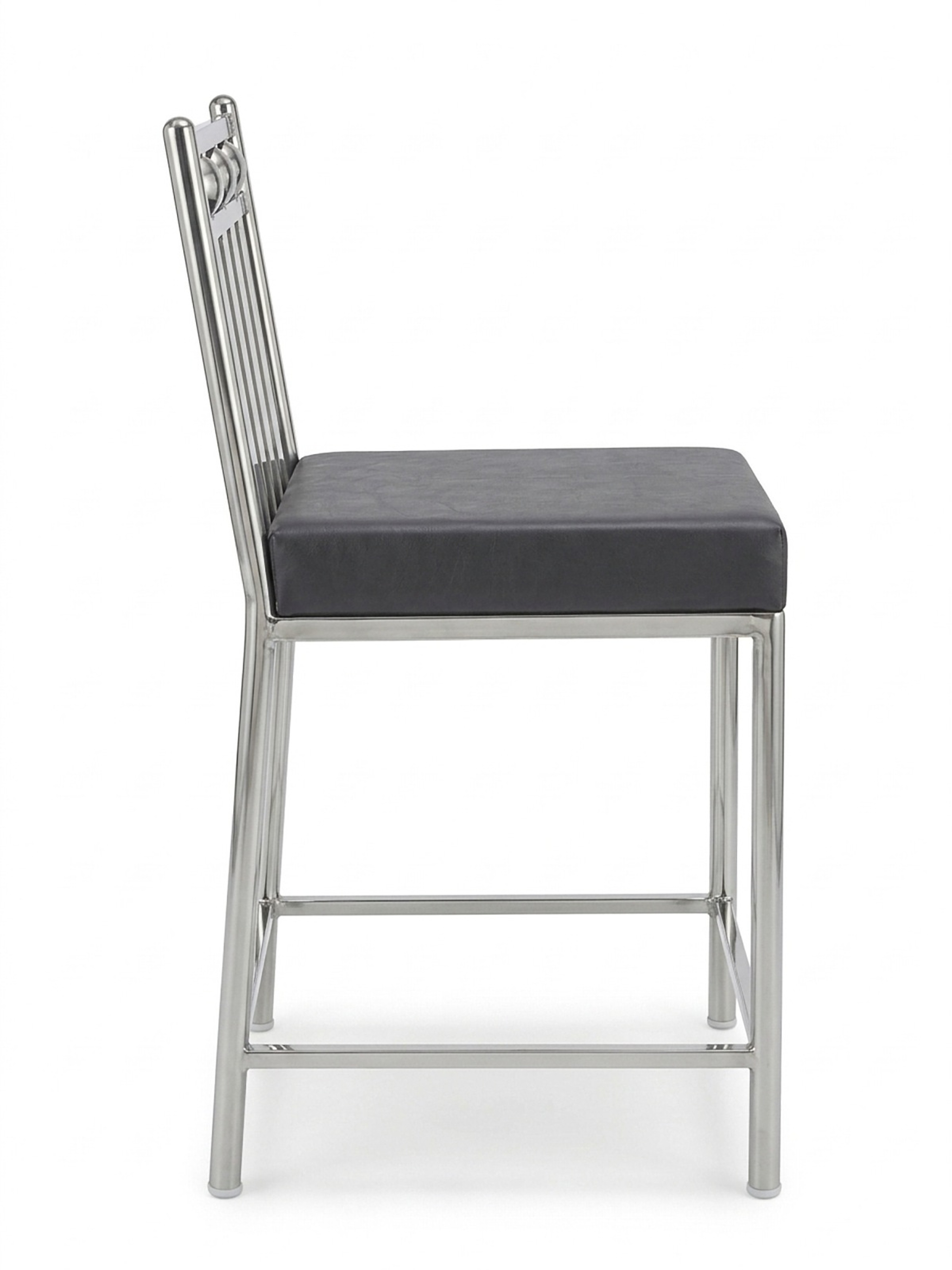 Stainless Steel Cushioned Chair – Side