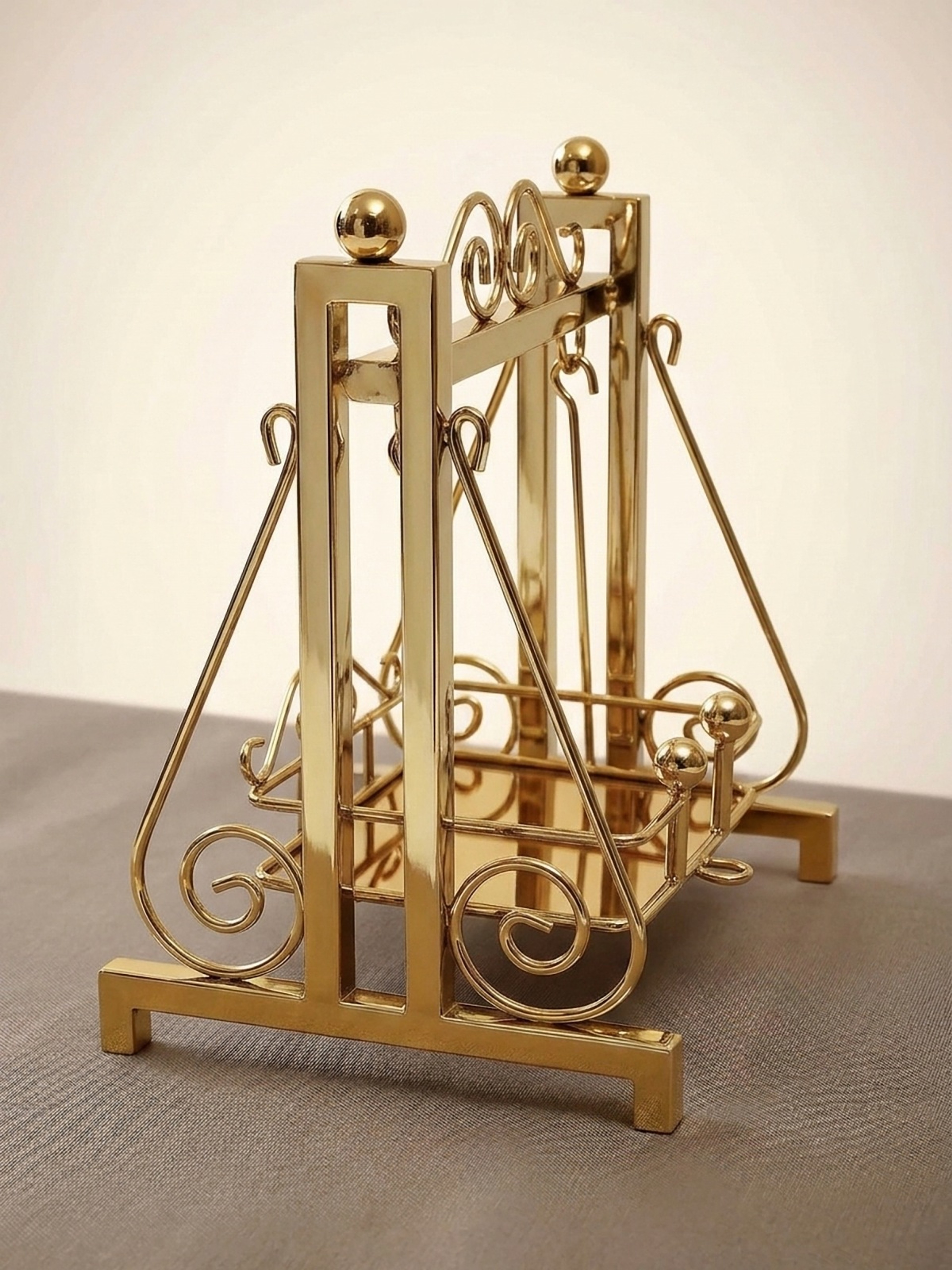 Gold Jhula 8" stainless steel swing – Left side