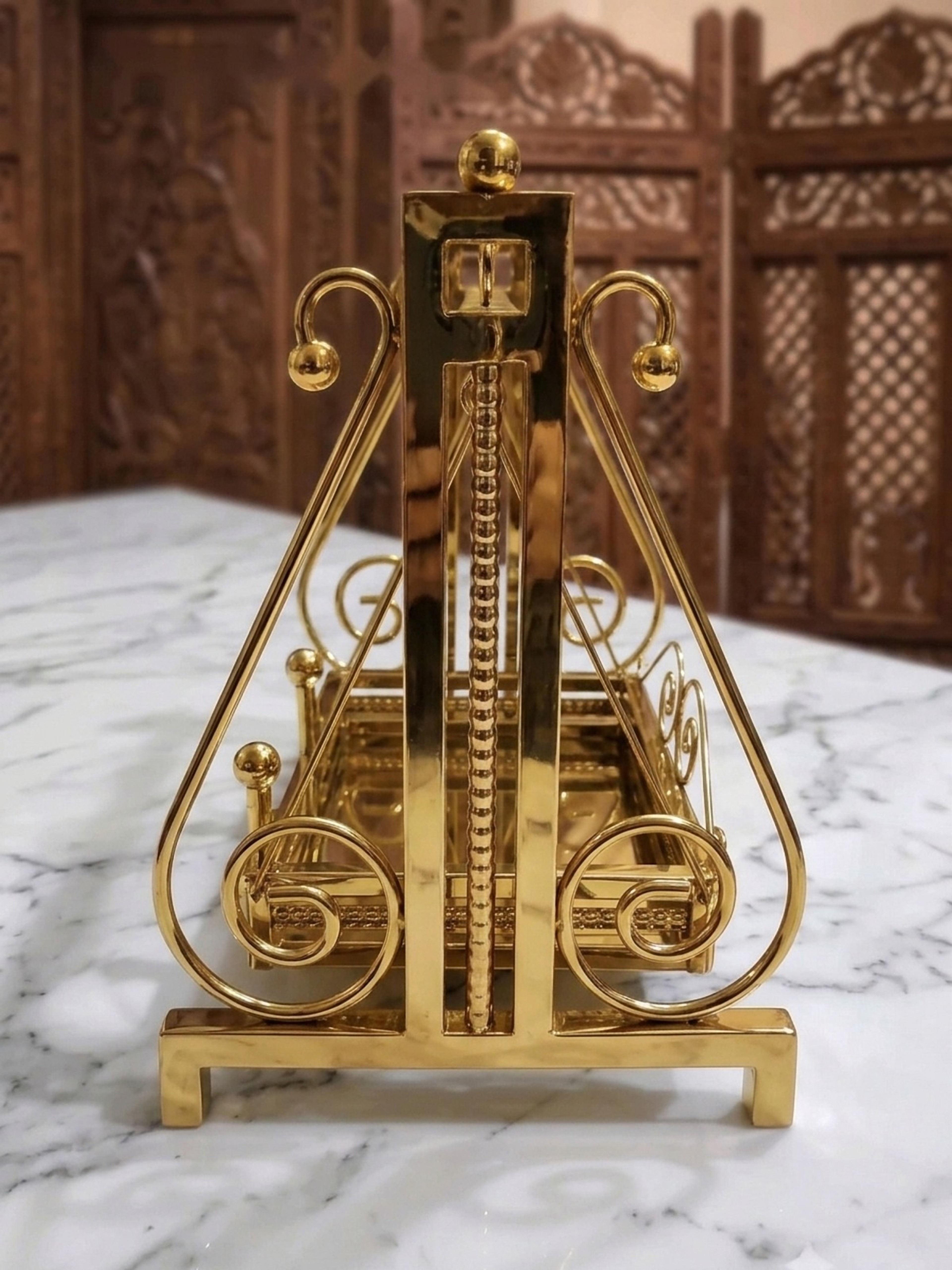 Gold Jhula 16" stainless steel swing – Right side