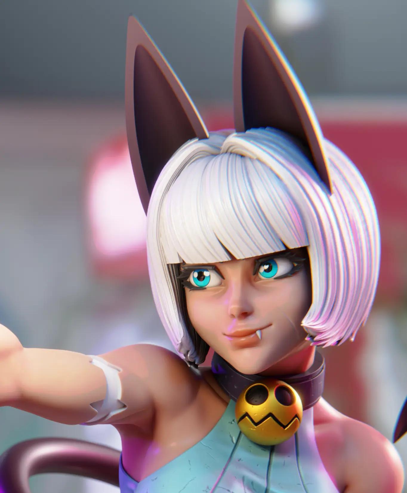 Ms. Fortune Statue | Skullgirls Fan Art by 3Dmoonn SFW,NSFW 3d printed,3d printed statue,Ms. Fortune Statue,Skullgirls statue,nsfw statue