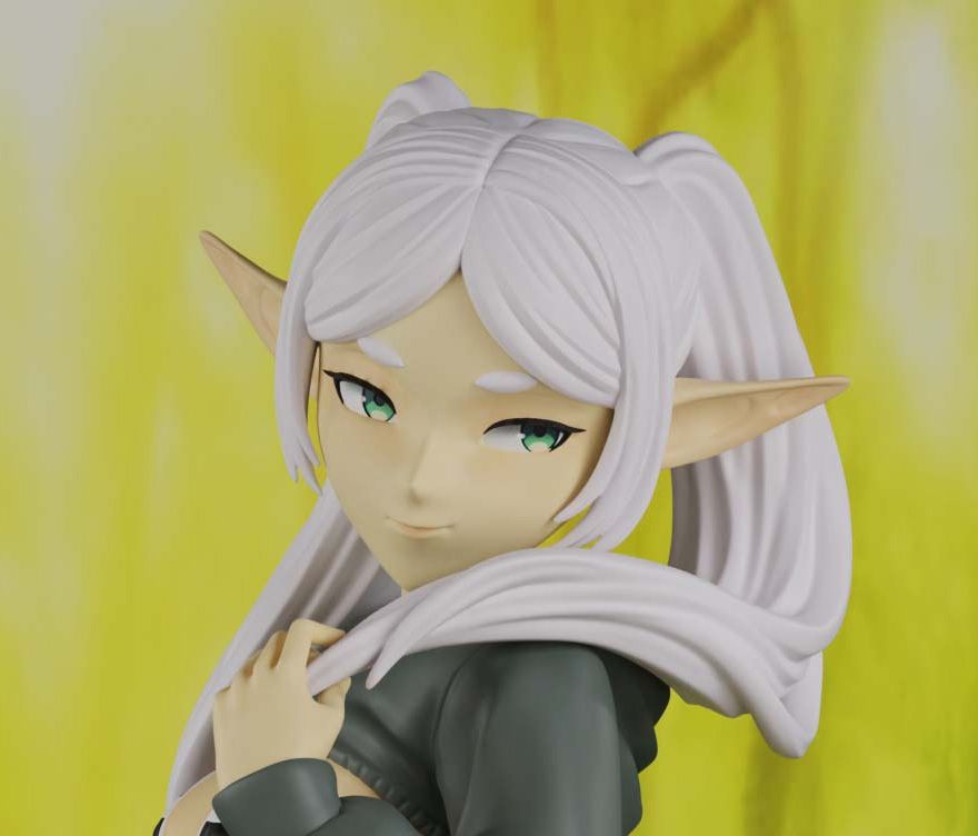 Frieren Statue | Frieren: Beyond Journey's End Fan Art by PolyBitsArt SFW,NSFW 3d printed statue,3d printed,3d printed figure,Frieren: Beyond Journey's End Statue,Frieren Statue,nsfw statue